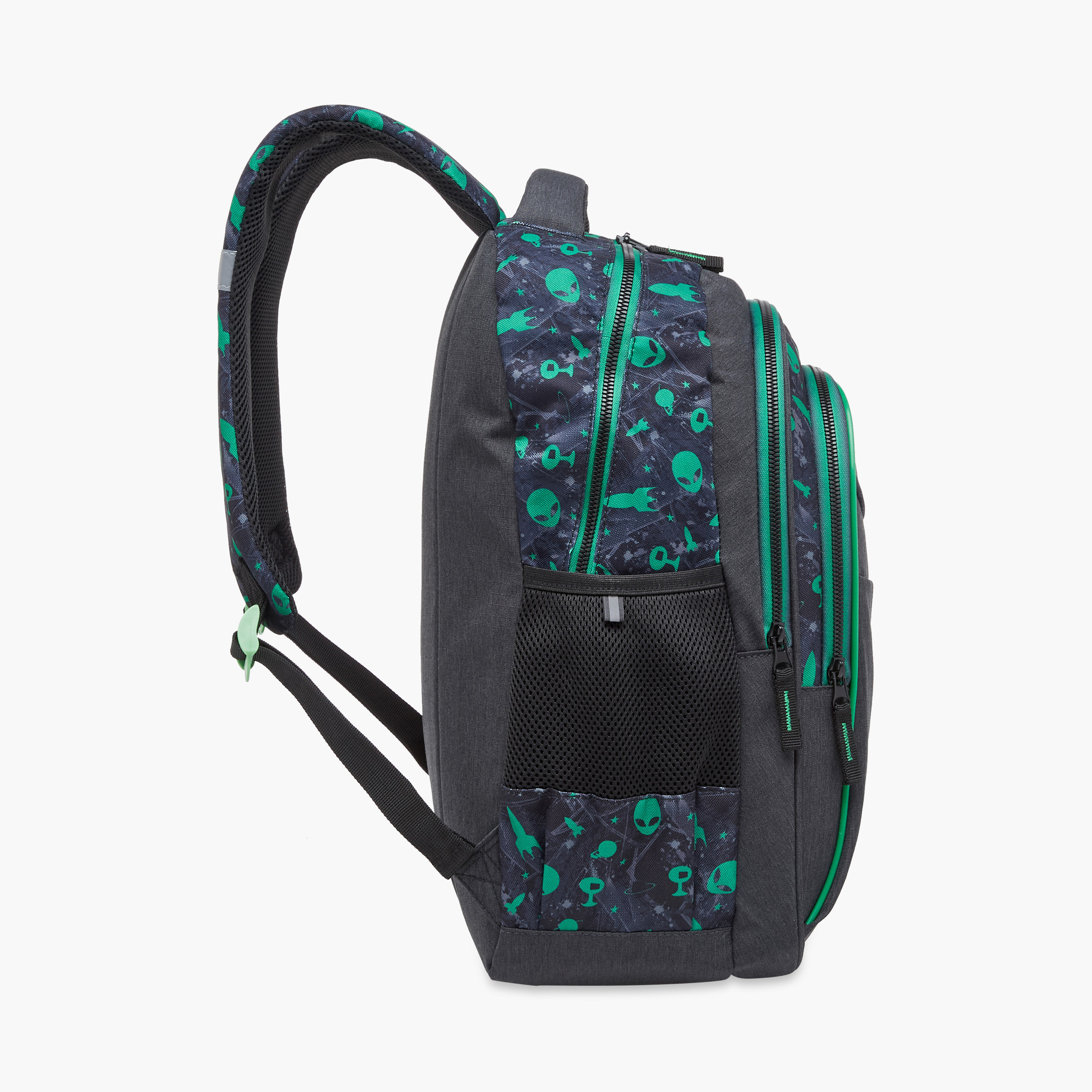 Alien Print 16-inch Backpack with Adjustable Shoulder Straps - 29x17x42 cms-school-bagsandbackpacks-backpacks-image-5