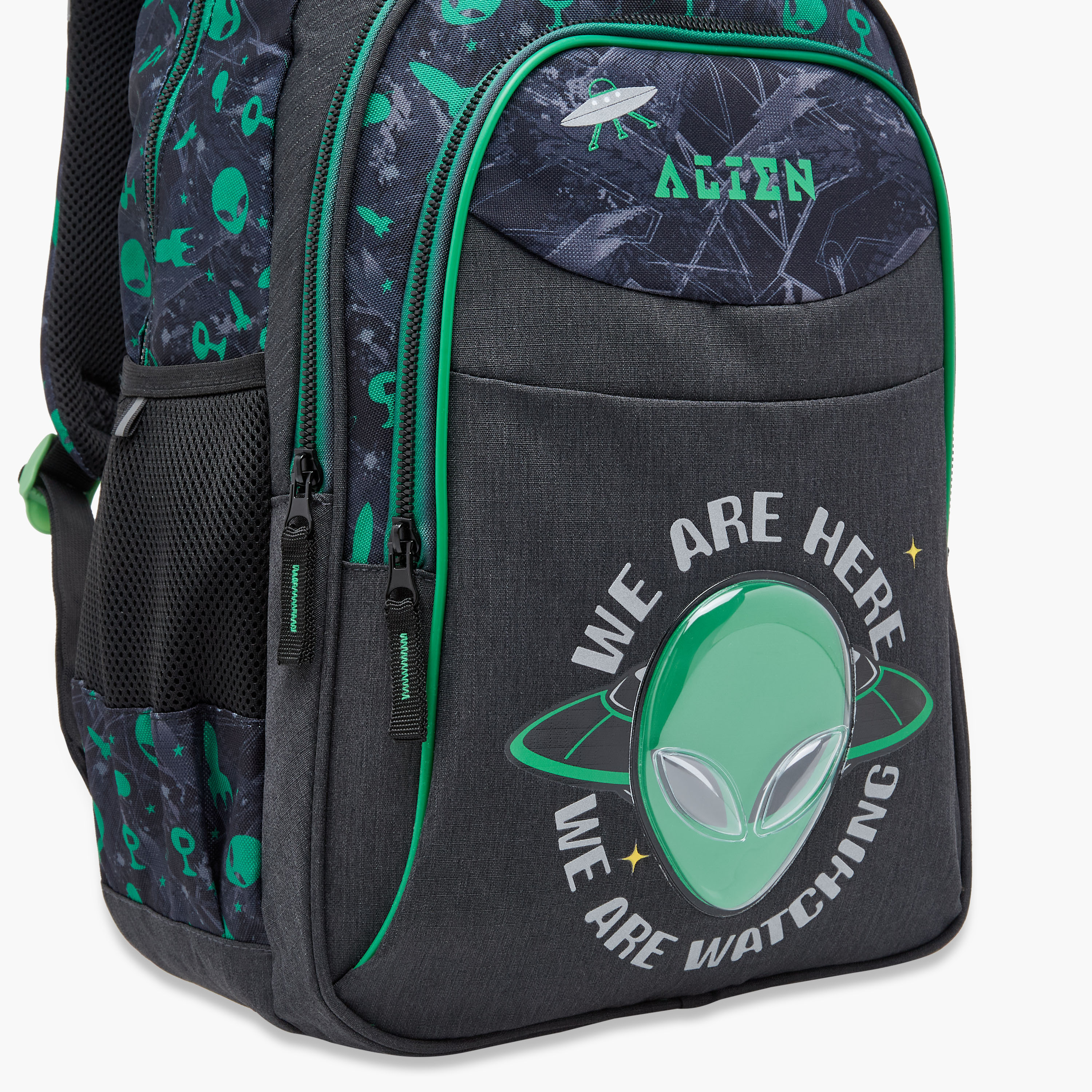 Alien Print 16-inch Backpack with Adjustable Shoulder Straps - 29x17x42 cms-school-bagsandbackpacks-backpacks-image-9