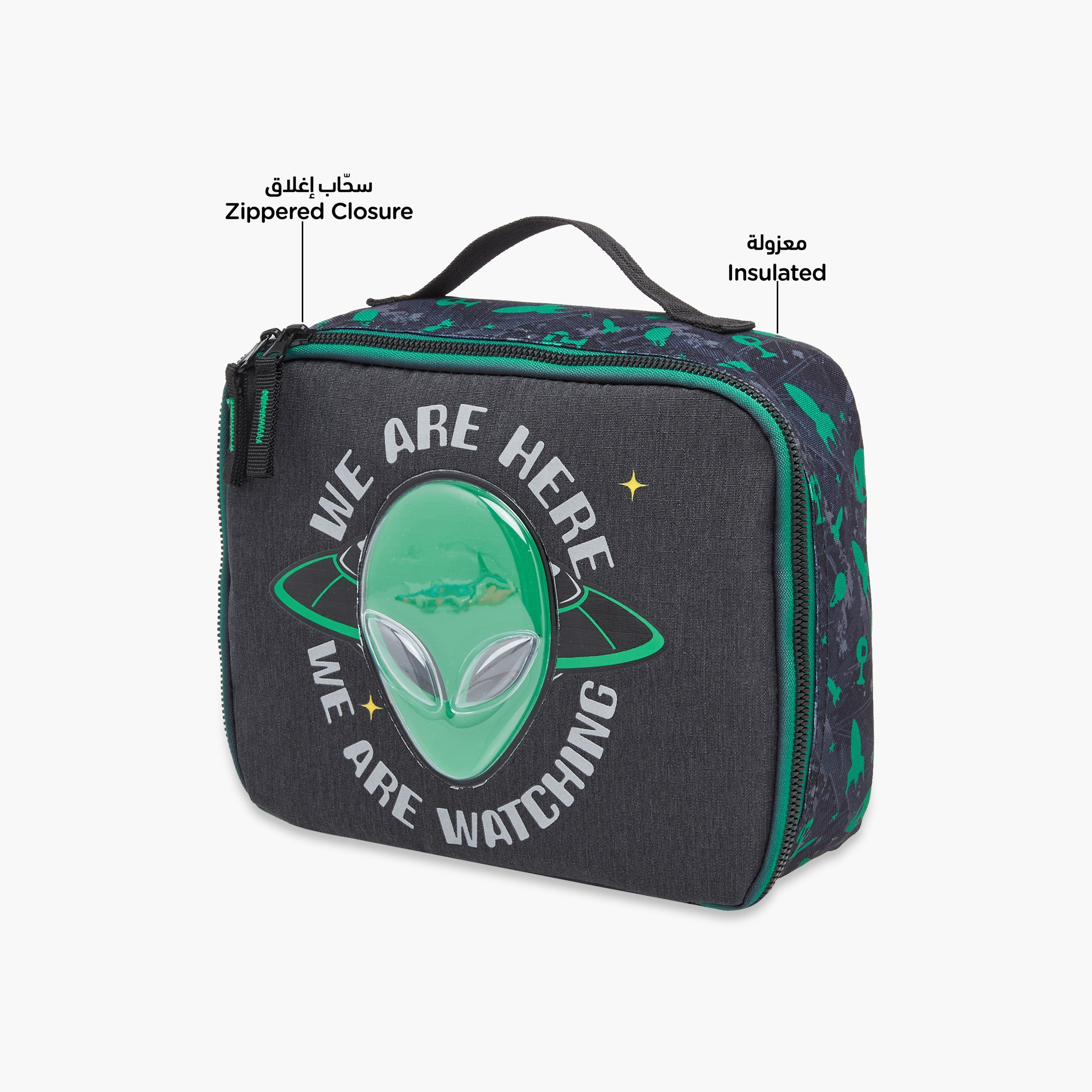 Graphic Print Lunch Bag with Zip Closure-school-lunchessentials-lunchbags-image-6