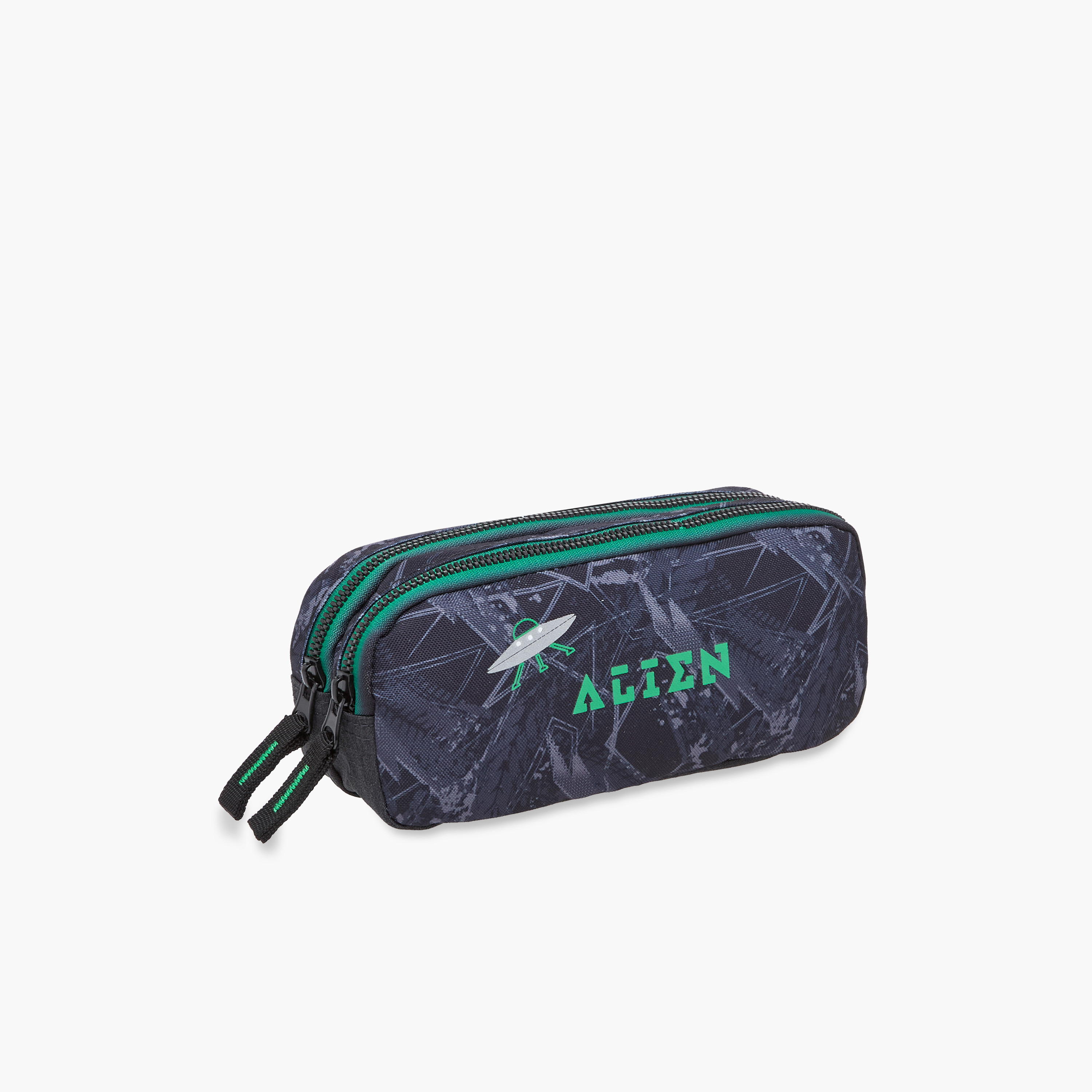 Alien Print Pouch with Zip Closure-school-stationery-pencilcases-image-2