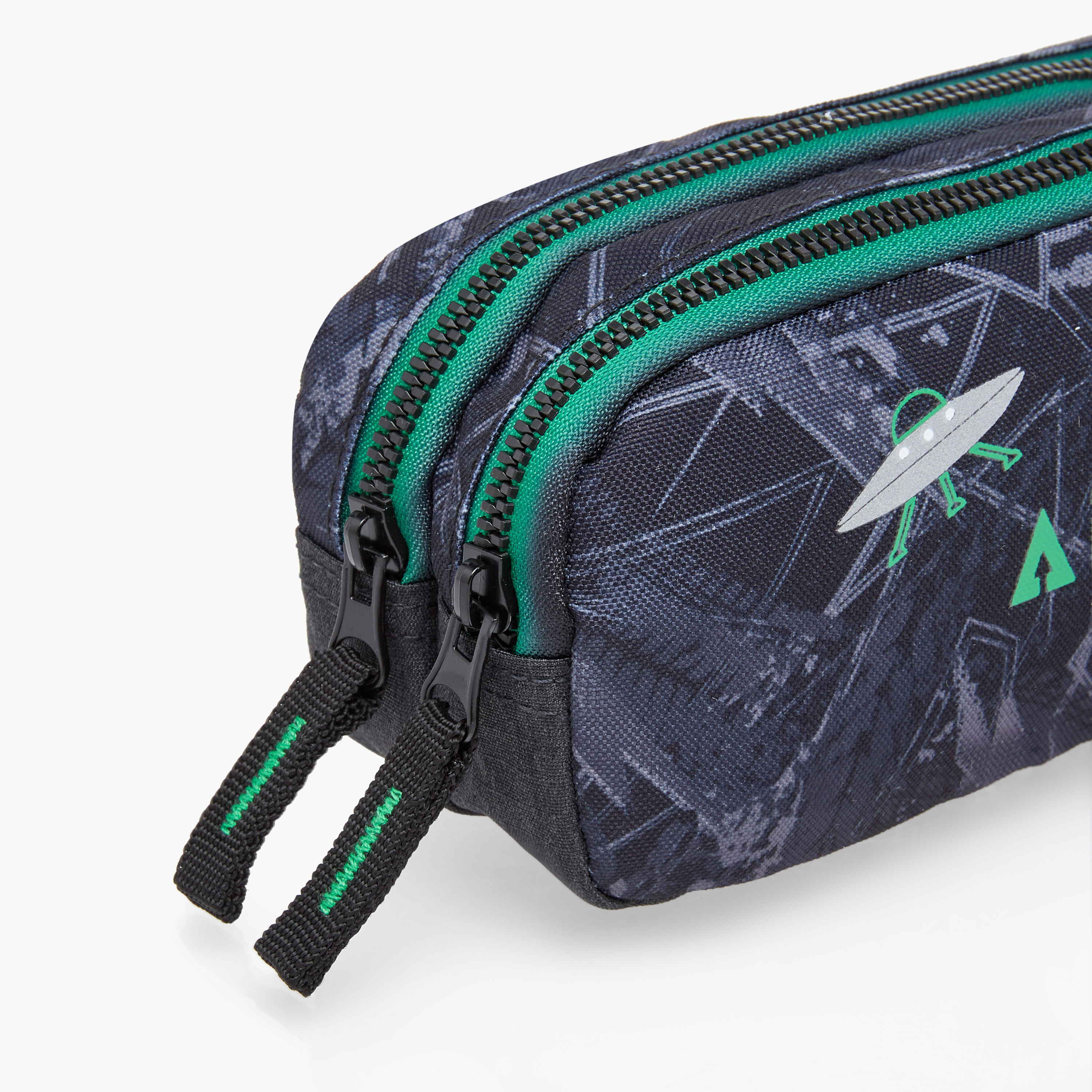 Alien Print Pouch with Zip Closure-school-stationery-pencilcases-image-4