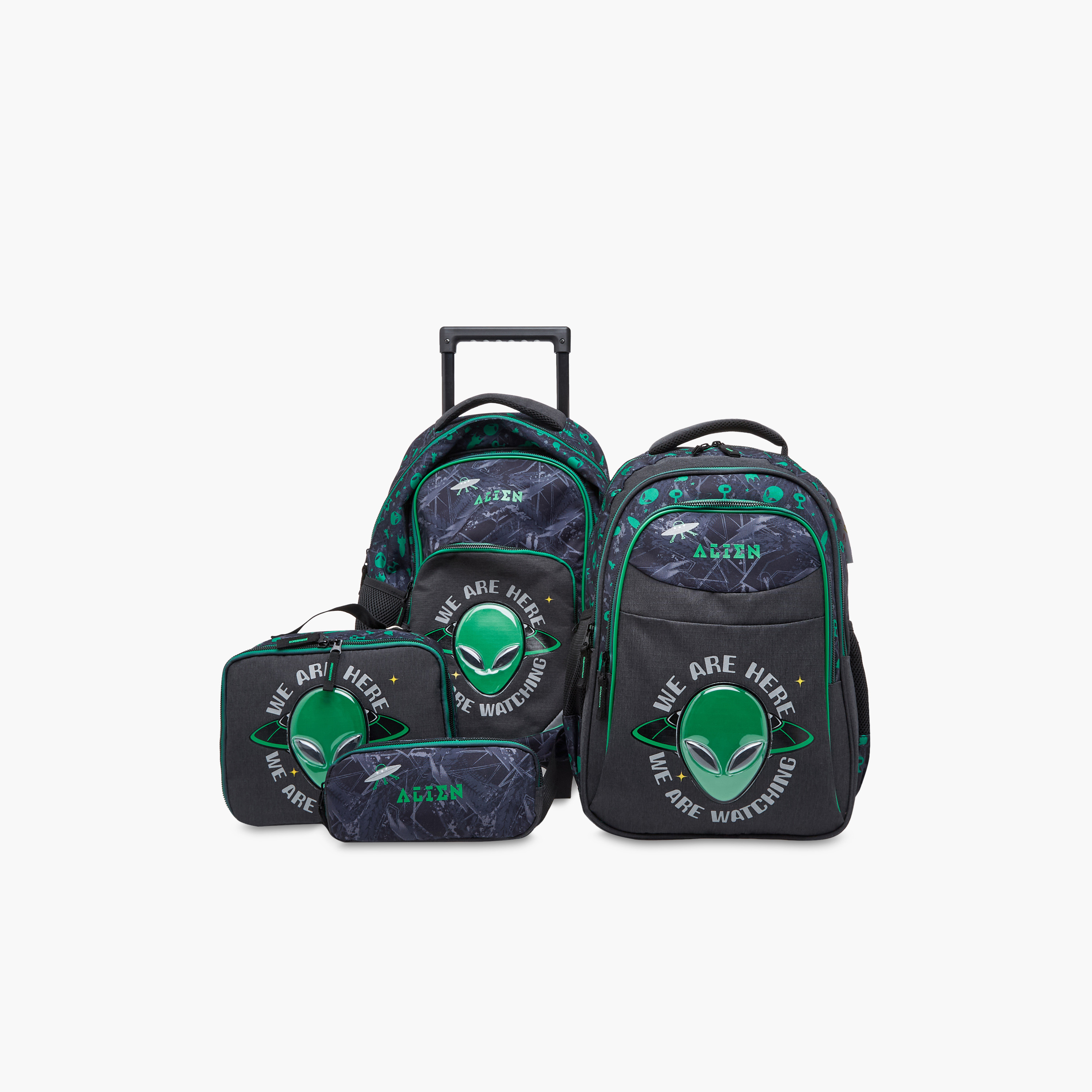 Alien Print Pouch with Zip Closure-school-stationery-pencilcases-image-6