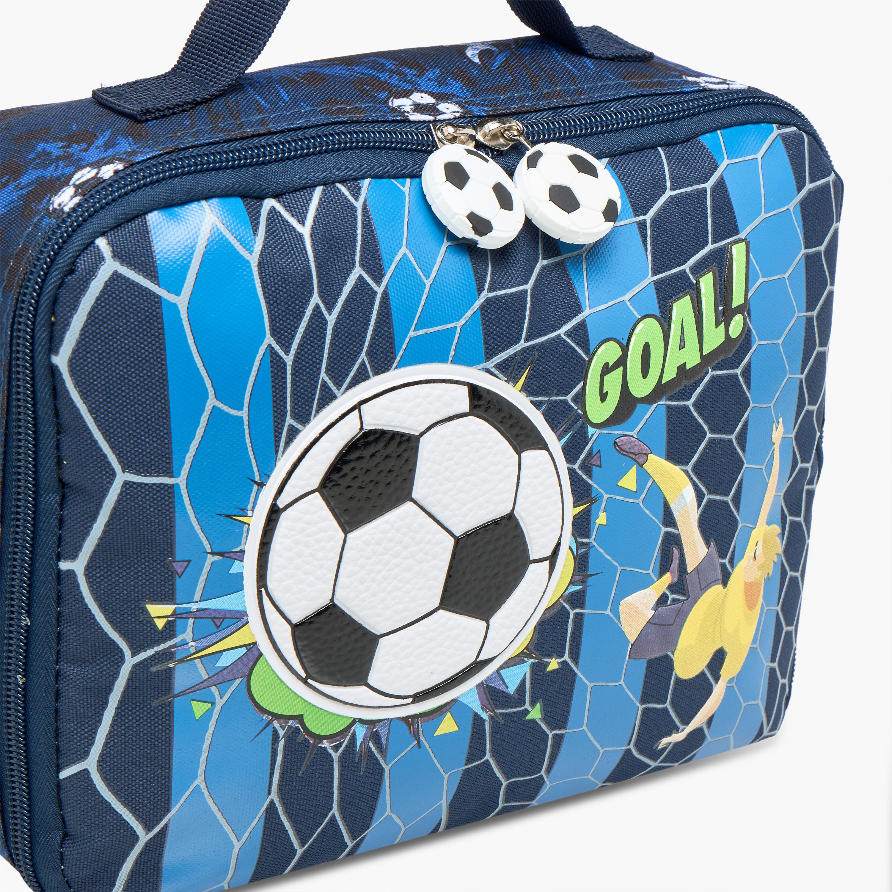 Football Print Lunch Bag with Zip Closure and Handle-school-lunchessentials-lunchbags-image-5