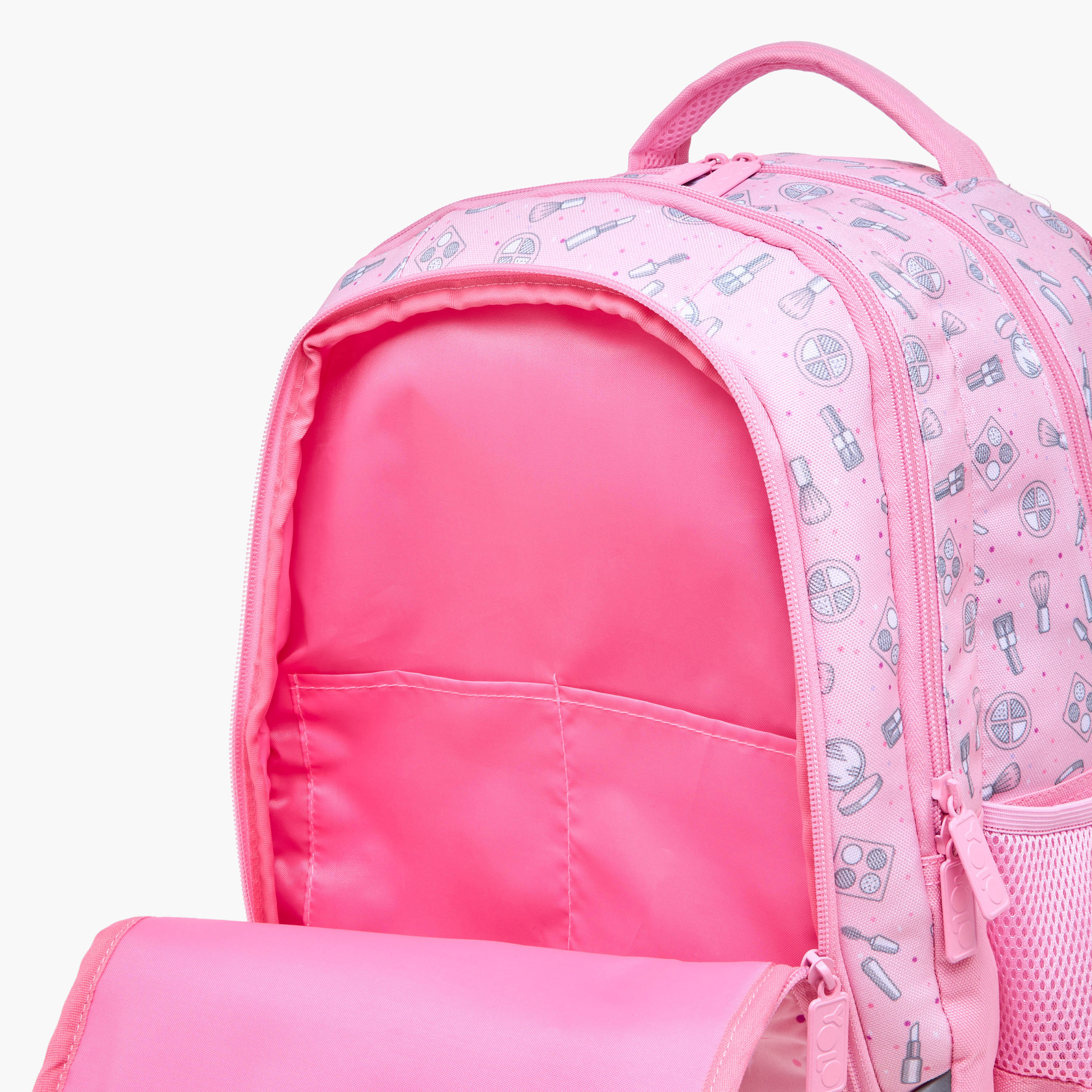 Yolo Applique Detail Backpack with Adjustable Straps and Zip Closure - 30x40x20 cms-school-bagsandbackpacks-backpacks-image-10