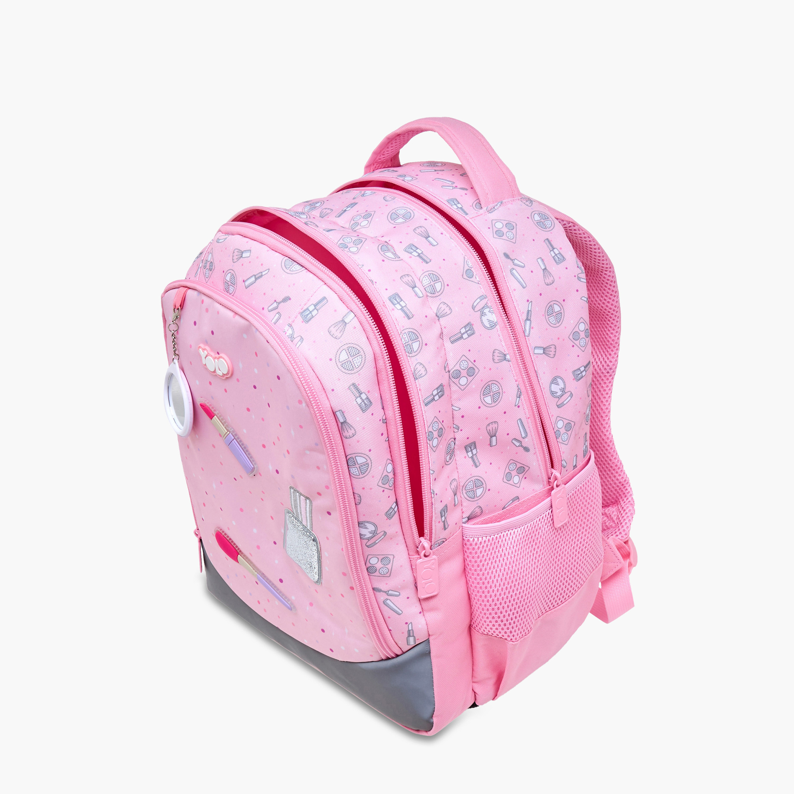 Yolo Applique Detail Backpack with Adjustable Straps and Zip Closure - 30x40x20 cms-school-bagsandbackpacks-backpacks-image-11