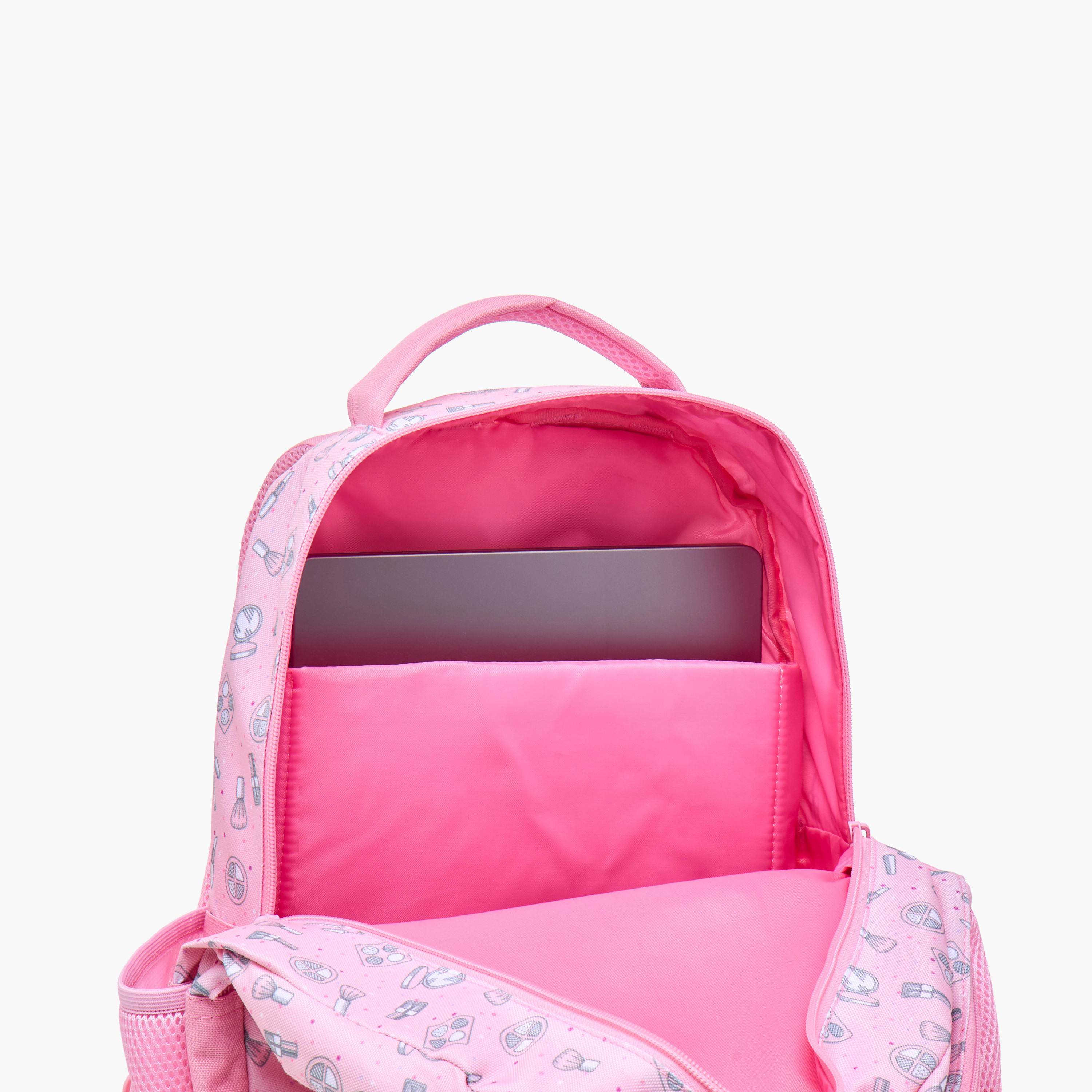 Yolo Applique Detail Backpack with Adjustable Straps and Zip Closure - 30x40x20 cms-school-bagsandbackpacks-backpacks-image-12