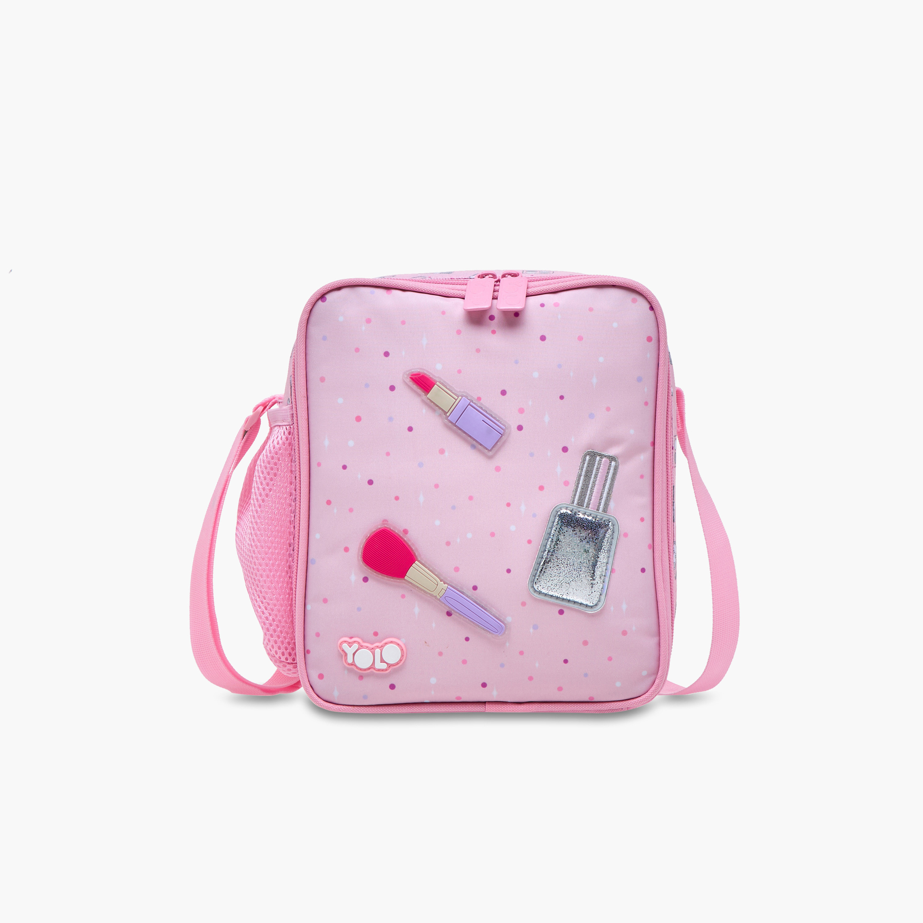 Yolo Applique Detail Lunch Bag with Adjustable Strap and Zip Closure-school-lunchessentials-lunchbags-image-1