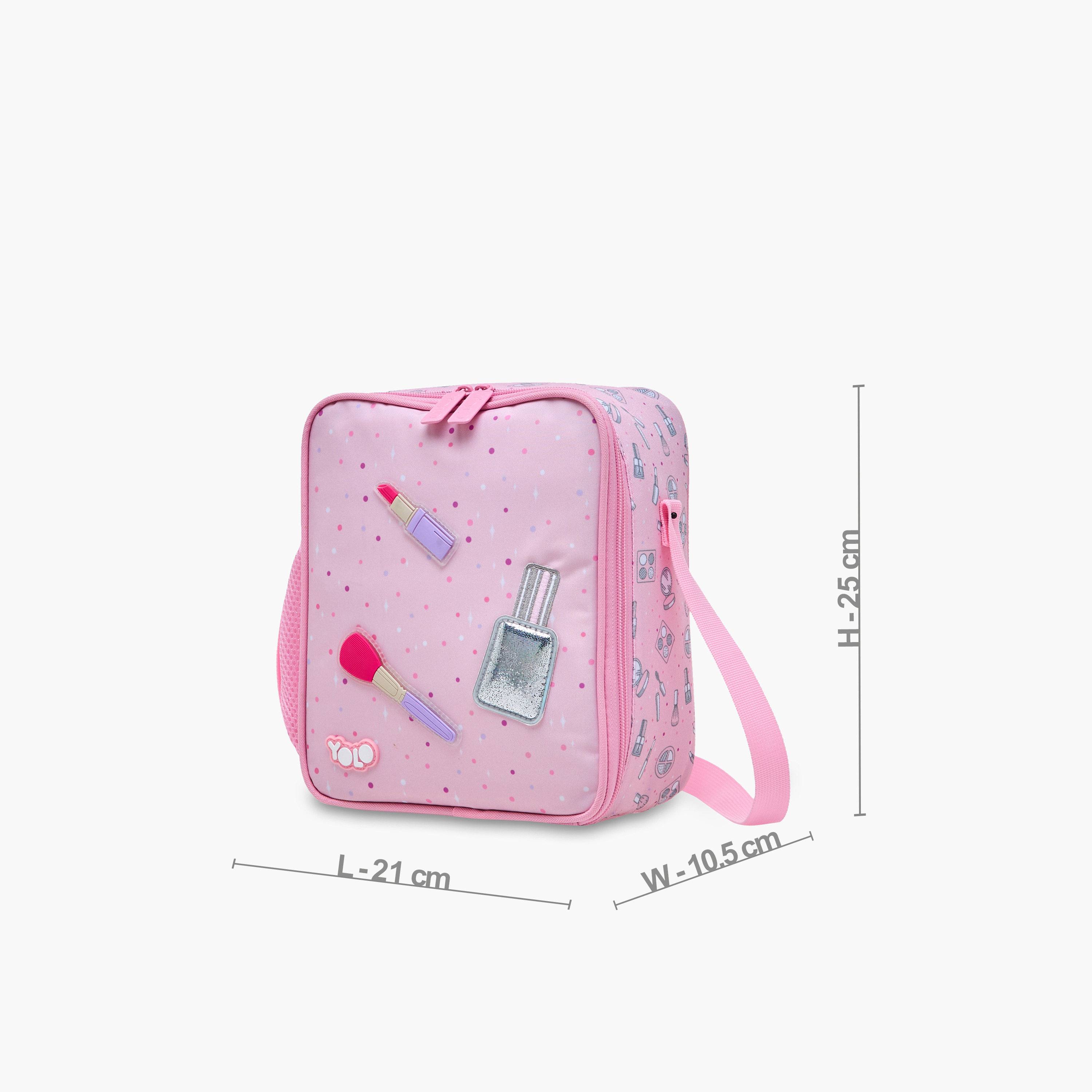 Yolo Applique Detail Lunch Bag with Adjustable Strap and Zip Closure-school-lunchessentials-lunchbags-image-2