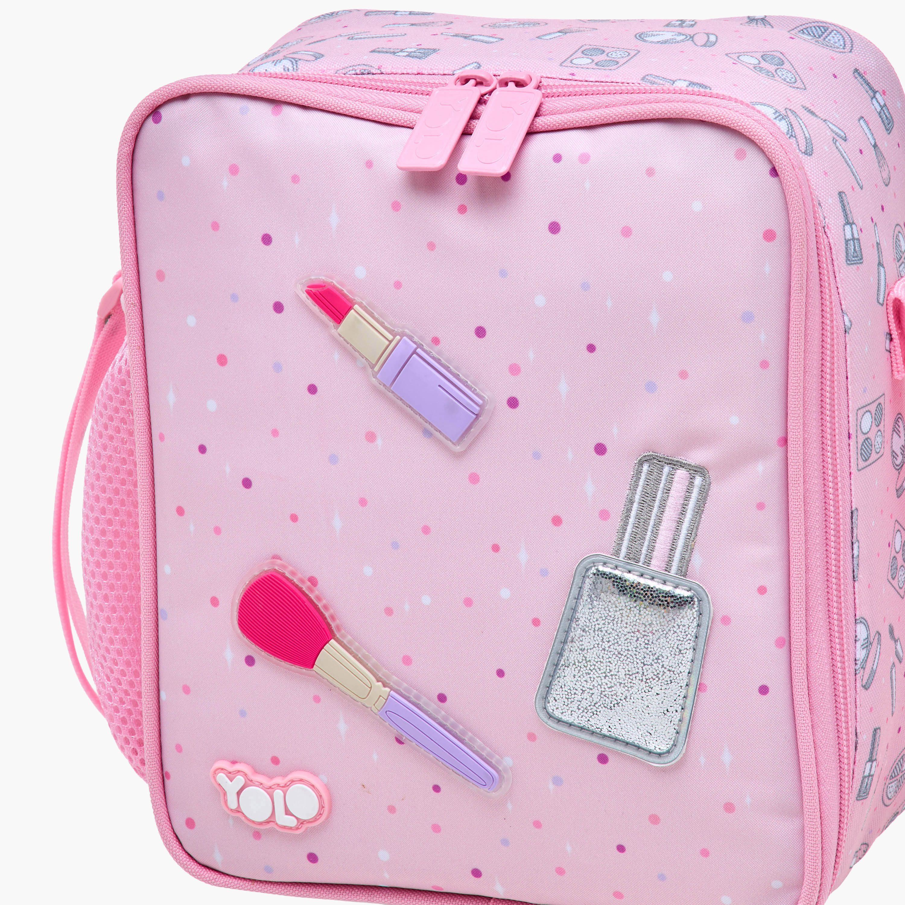 Yolo Applique Detail Lunch Bag with Adjustable Strap and Zip Closure-school-lunchessentials-lunchbags-image-5