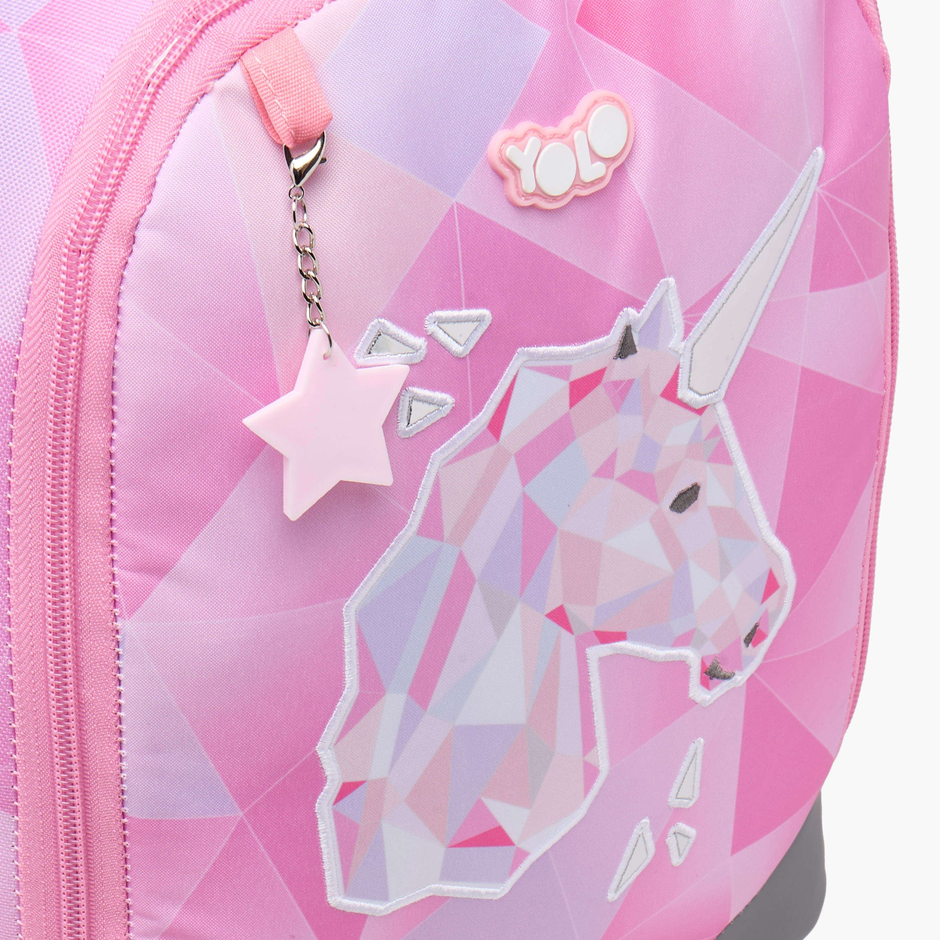 Yolo Unicorn Print Backpack with Adjustable Straps and Zip Closure - 30x40x20 cms-promo_LS20_OMN-image-7