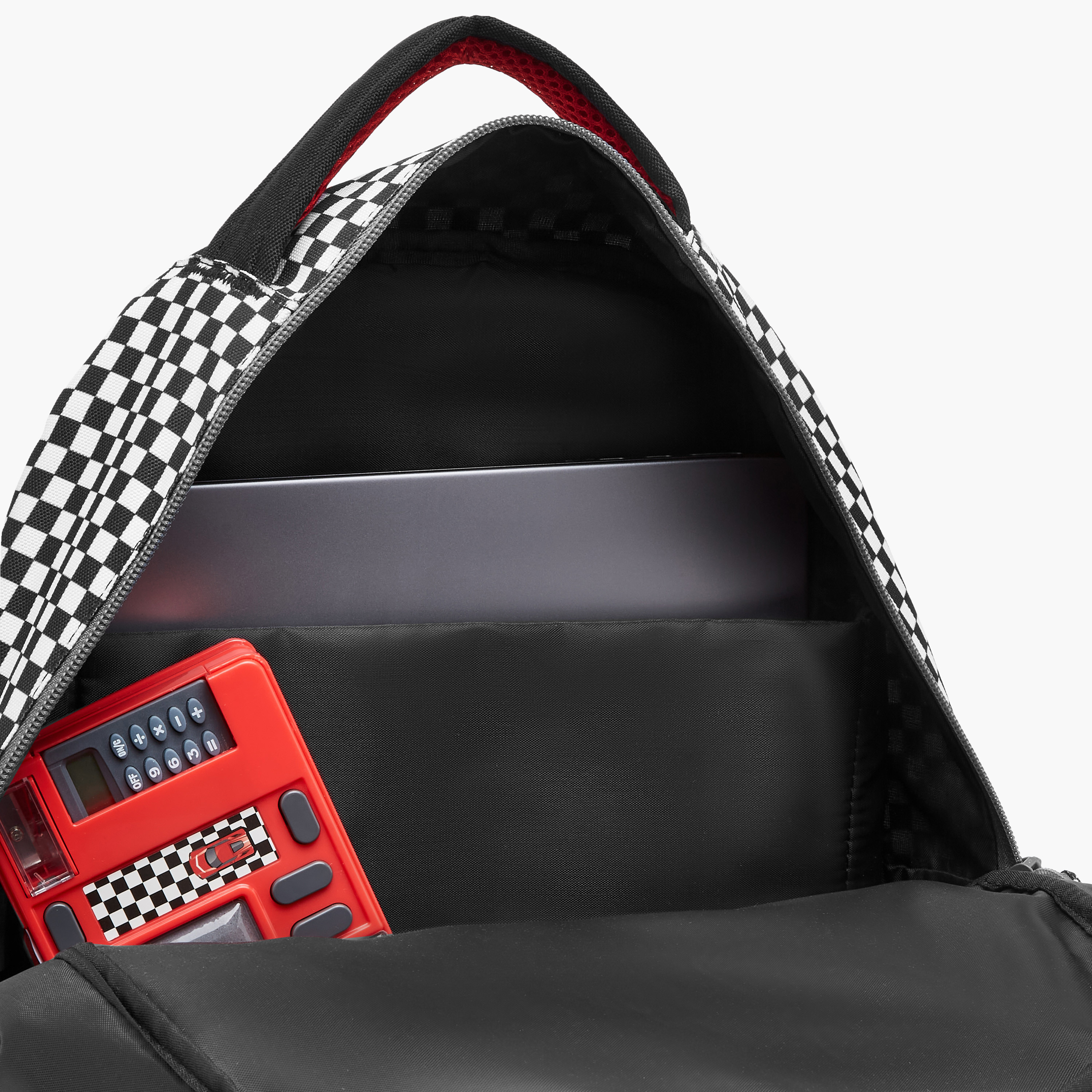 Yolo Racing Track Applique Backpack with Adjustable Straps and Zip Closure - 30x40x20 cms-school-bagsandbackpacks-backpacks-image-8