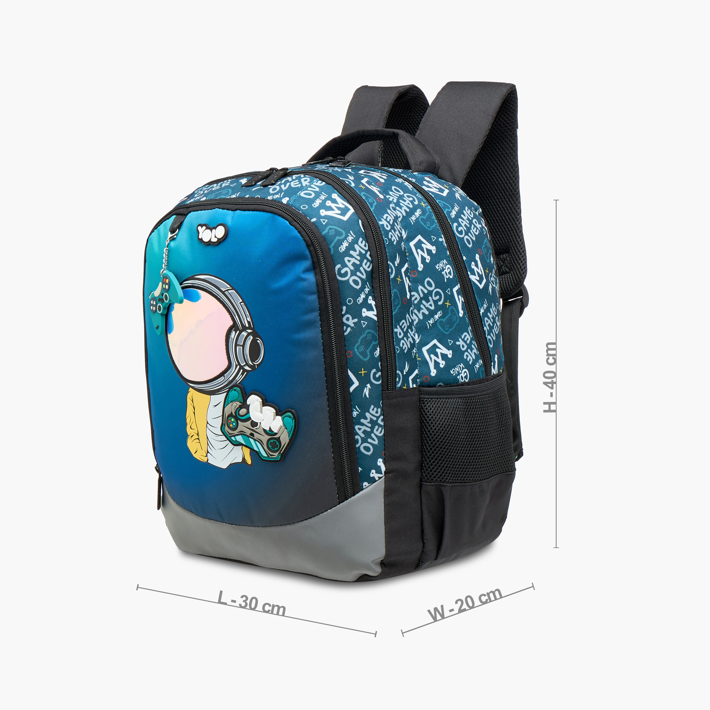 شنطة ظهر بطبعات ألعاب وسحّاب إغلاق وقسم للابتوب من يولو - 30x40x20 سم-school-bagsandbackpacks-backpacks-image-5