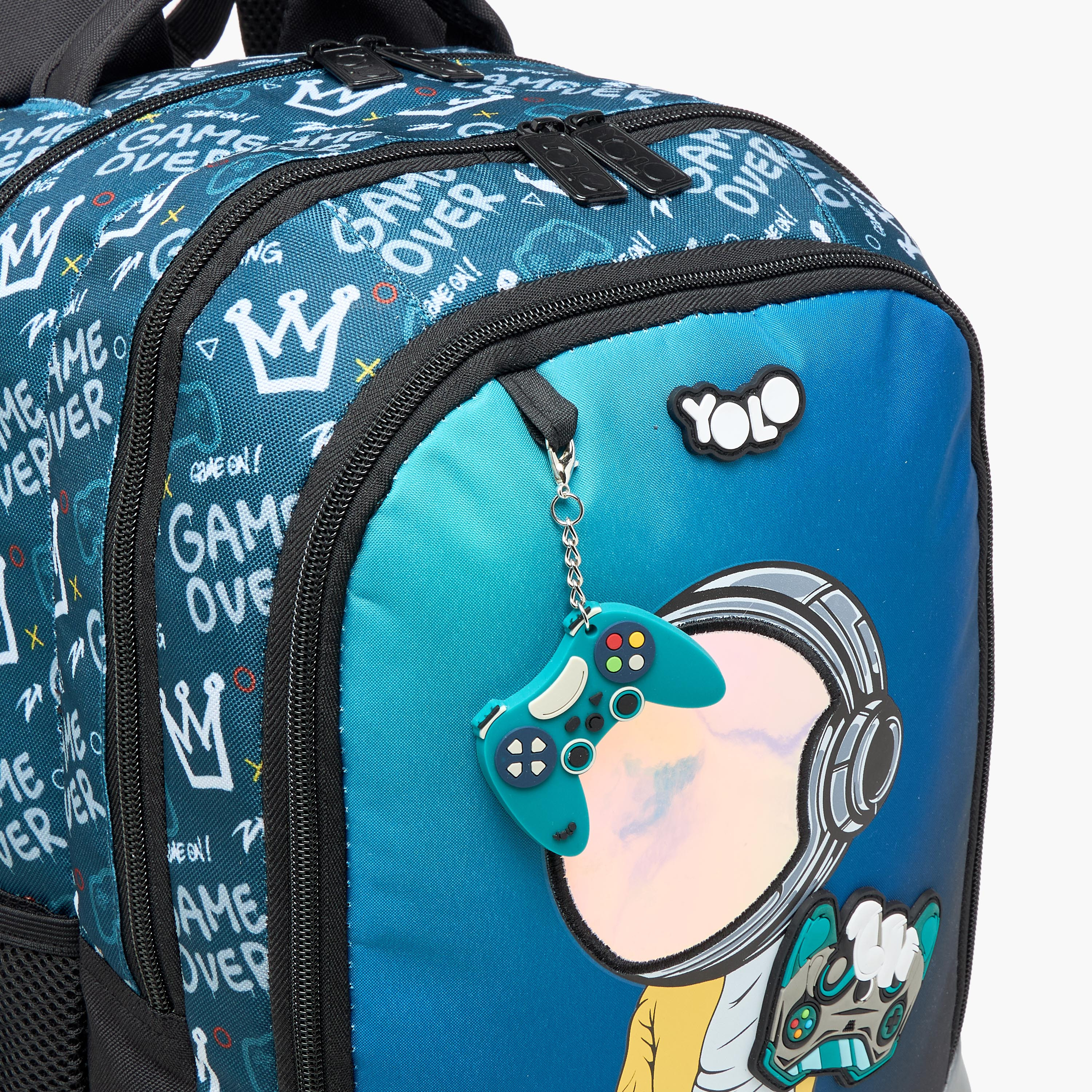 شنطة ظهر بطبعات ألعاب وسحّاب إغلاق وقسم للابتوب من يولو - 30x40x20 سم-school-bagsandbackpacks-backpacks-image-10