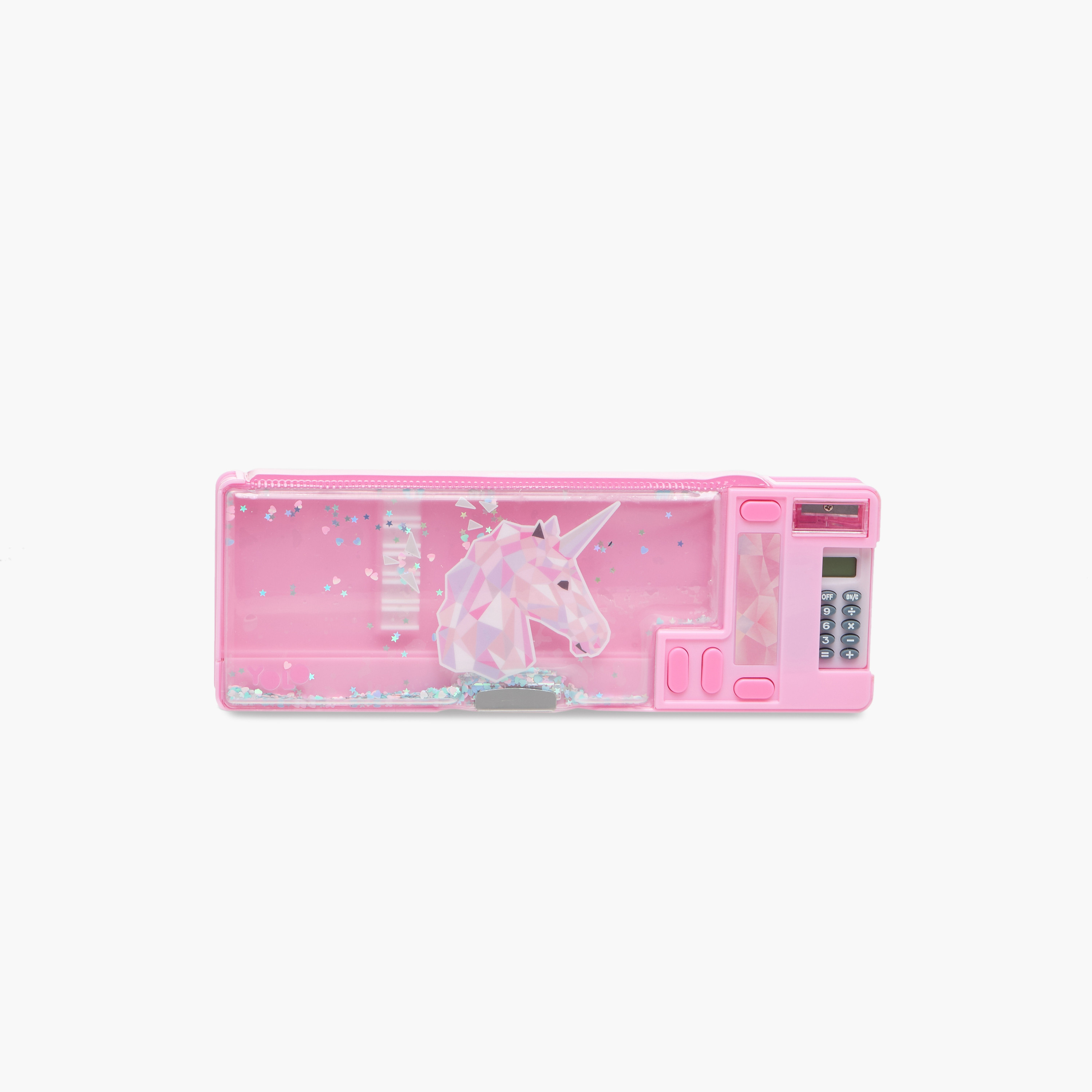 Yolo Unicorn Print Pencil Case with Calculator-school-stationery-pencilcases-image-1