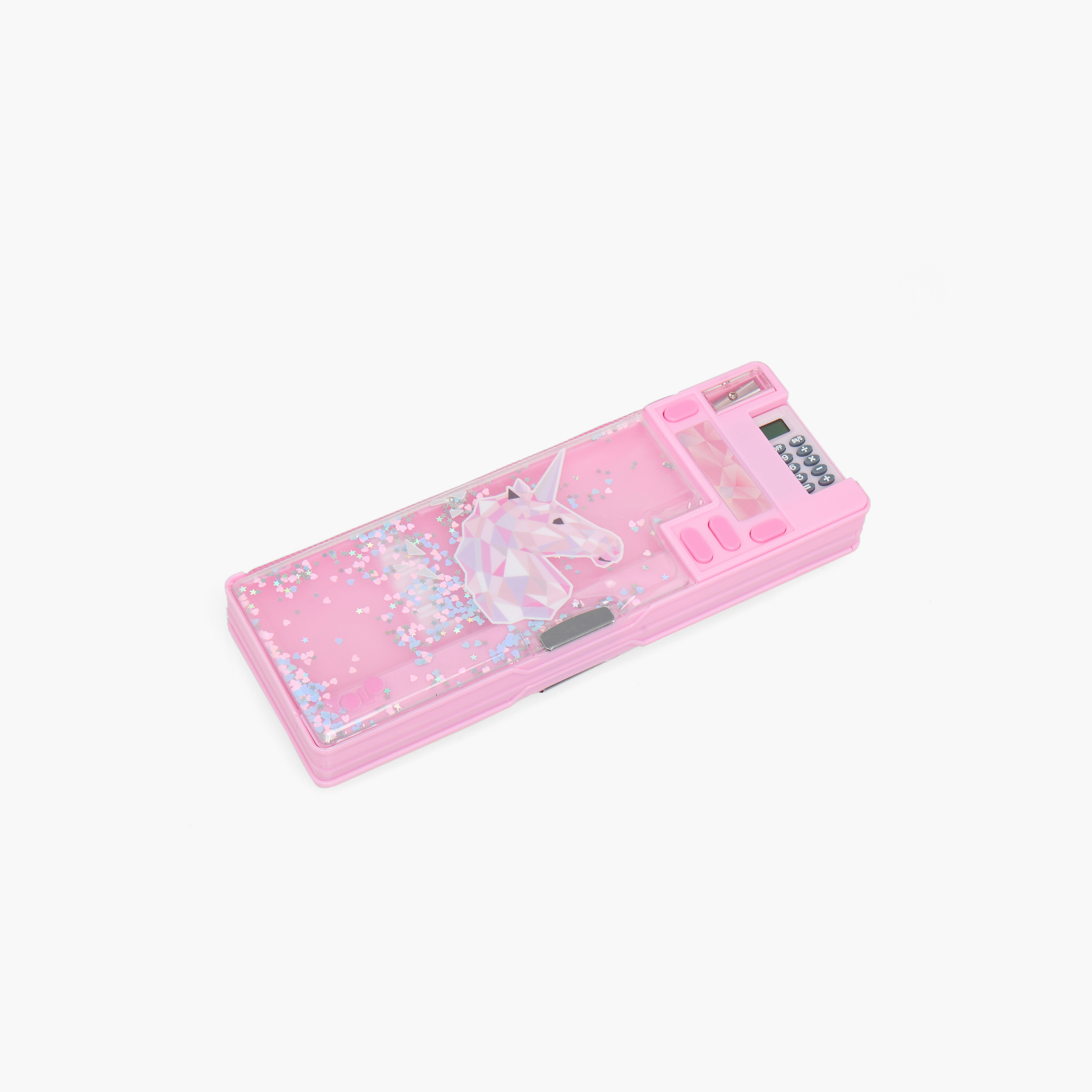 Yolo Unicorn Print Pencil Case with Calculator-school-stationery-pencilcases-image-2