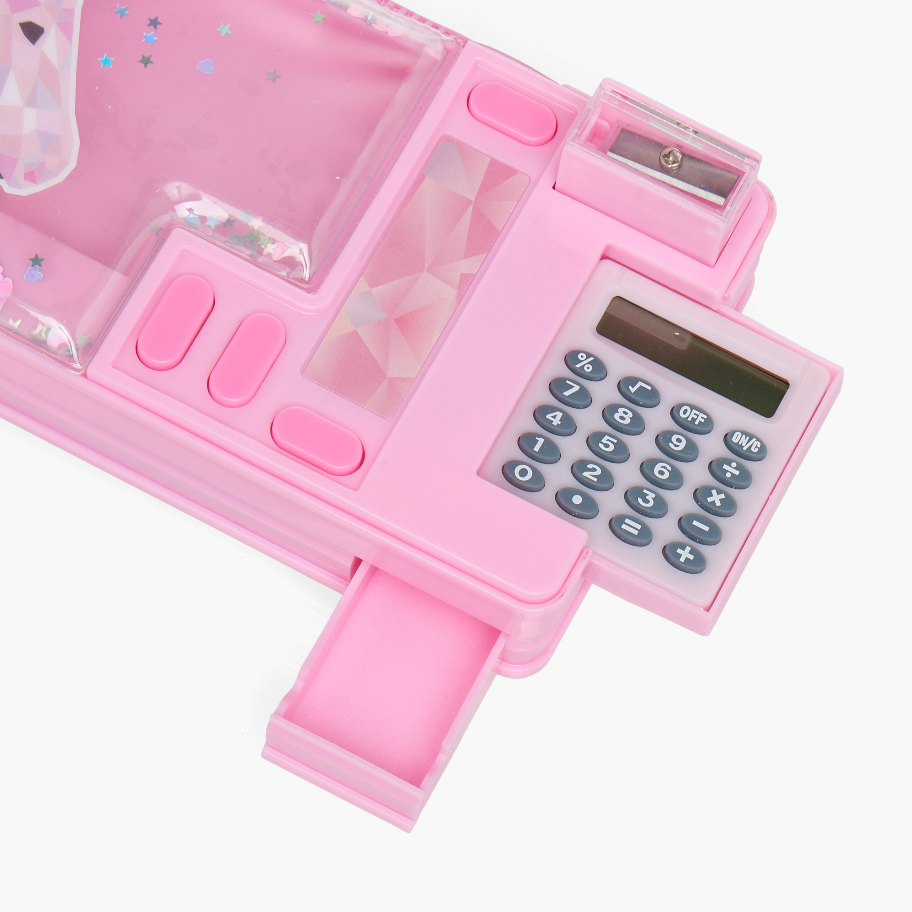 Yolo Unicorn Print Pencil Case with Calculator-school-stationery-pencilcases-image-4