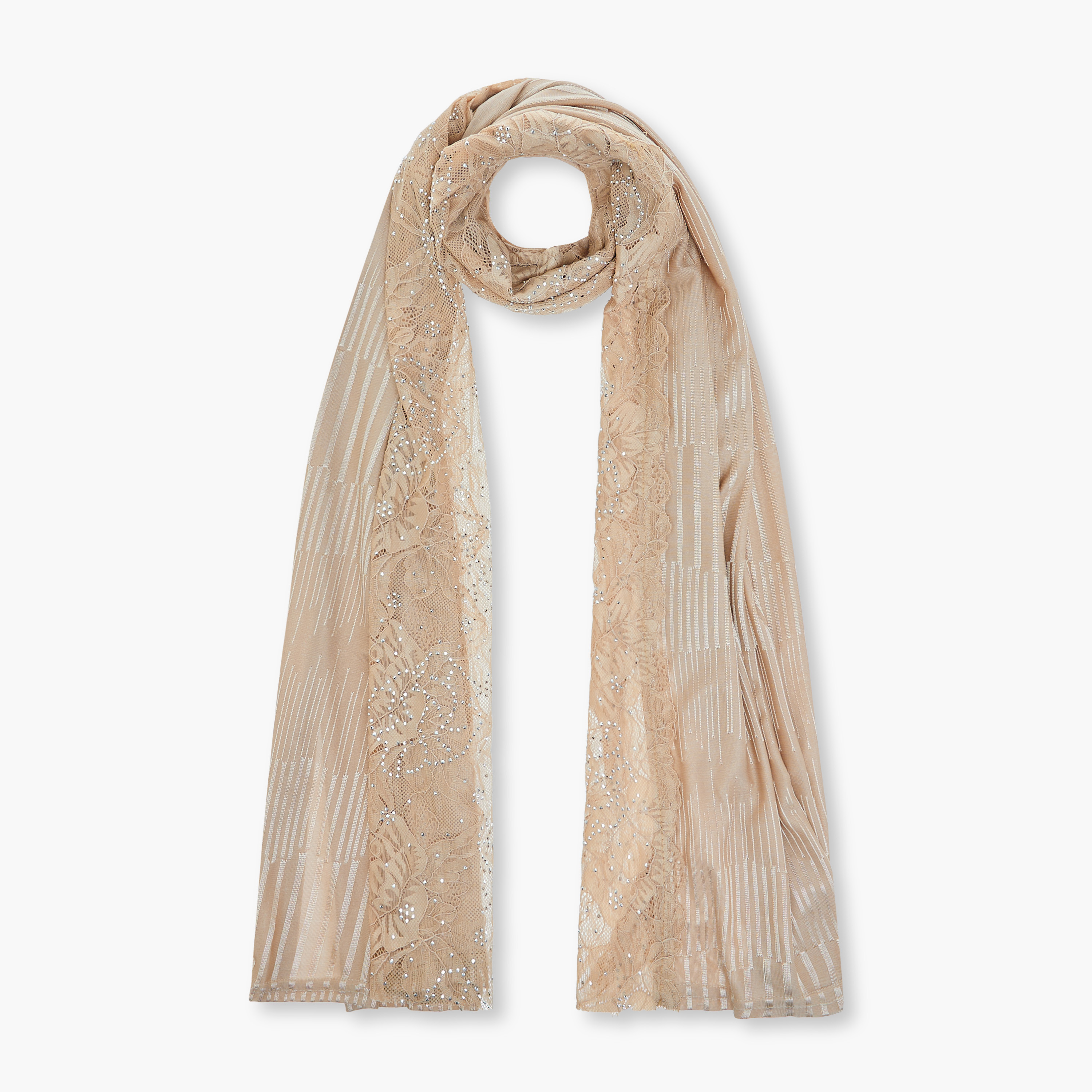 وشاح دانتيل بتزيينات زهرية من زورا-women-clothingaccessories-scarves-image-1