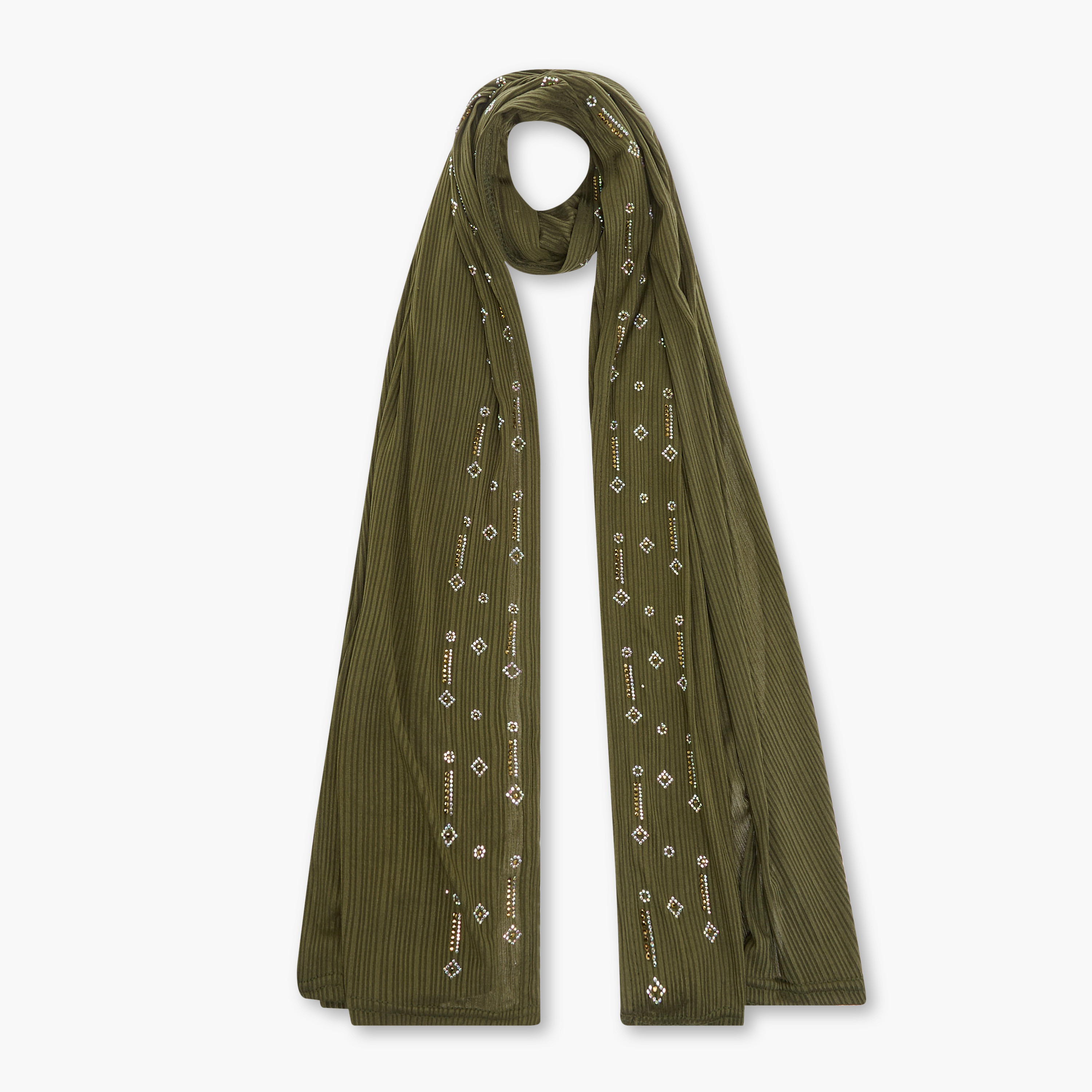 وشاح جيرسي مطاطي مزين من زورا-women-clothingaccessories-scarves-image-1