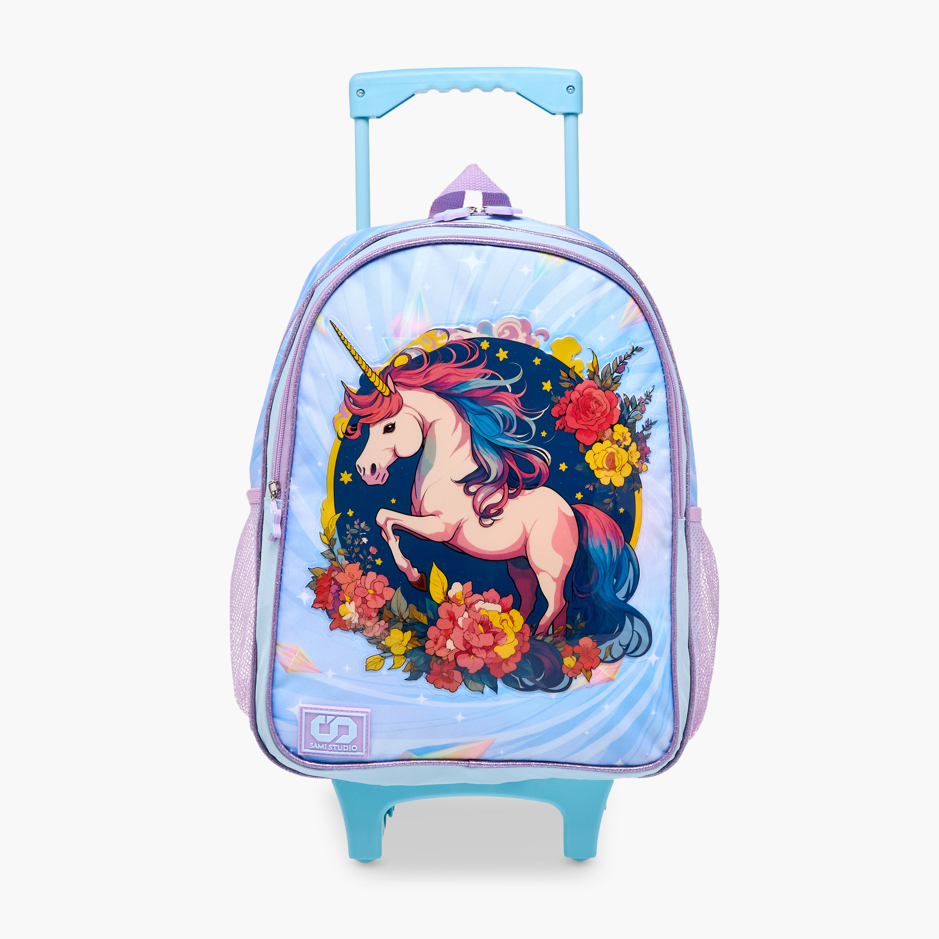 SAMI STUDIO 5-Piece Unicorn Print Trolley Backpack Set - 34x20x48 cms-school-bagsandbackpacks-trolleybags-image-4
