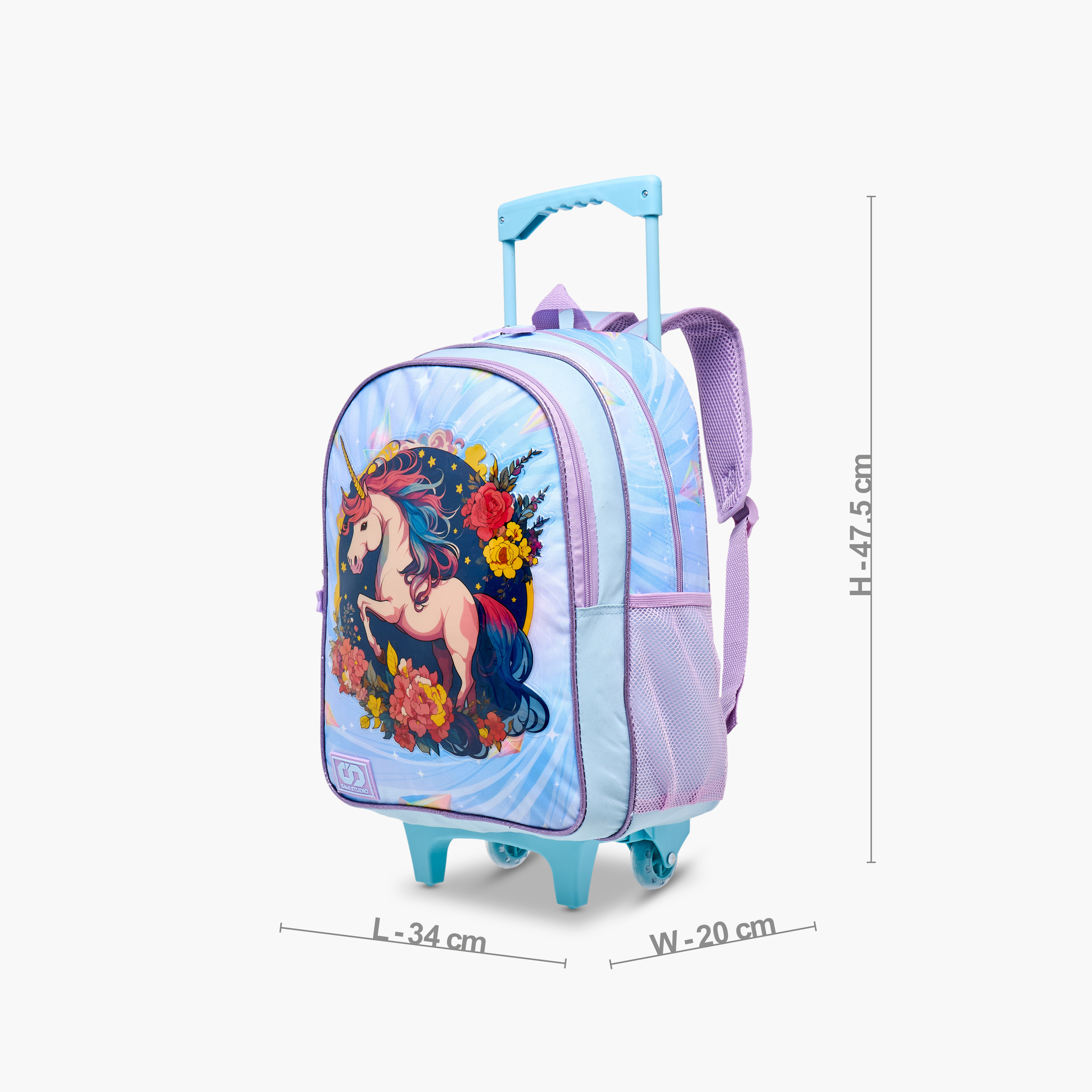 SAMI STUDIO 5-Piece Unicorn Print Trolley Backpack Set - 34x20x48 cms-school-bagsandbackpacks-trolleybags-image-5