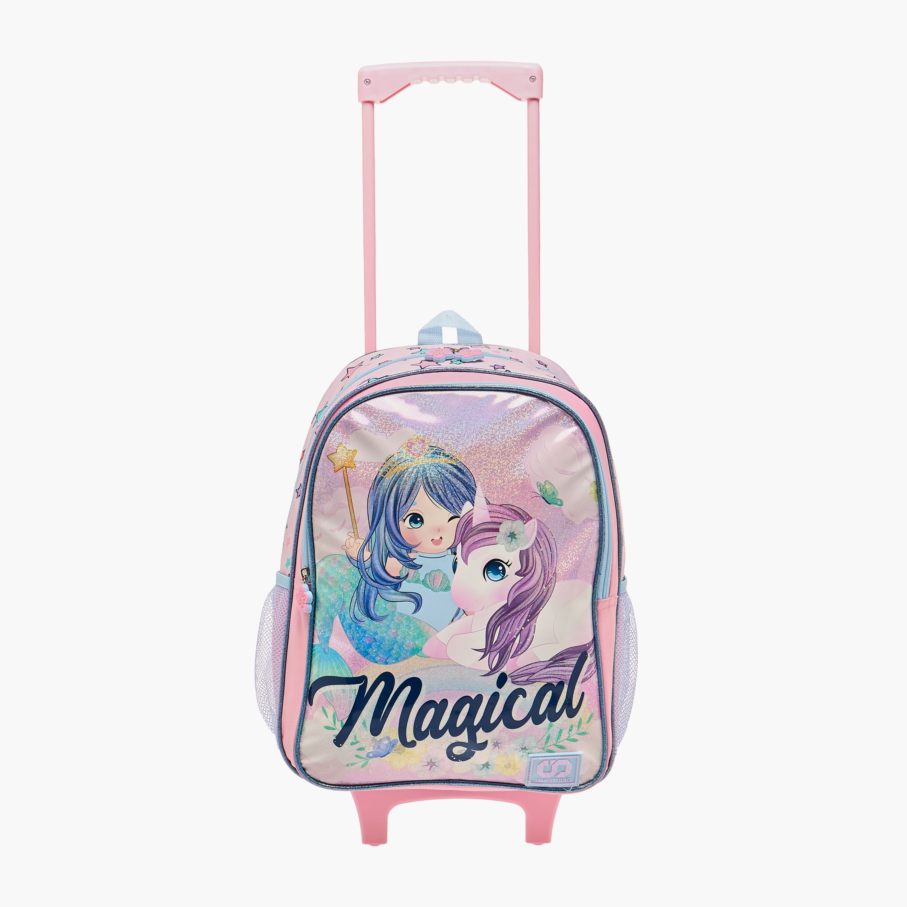 SAMI STUDIO Mermaid Trolley Bag for Girls 5-8 Years with Padded Shoulder Straps -school-bagsandbackpacks-trolleybags-image-3