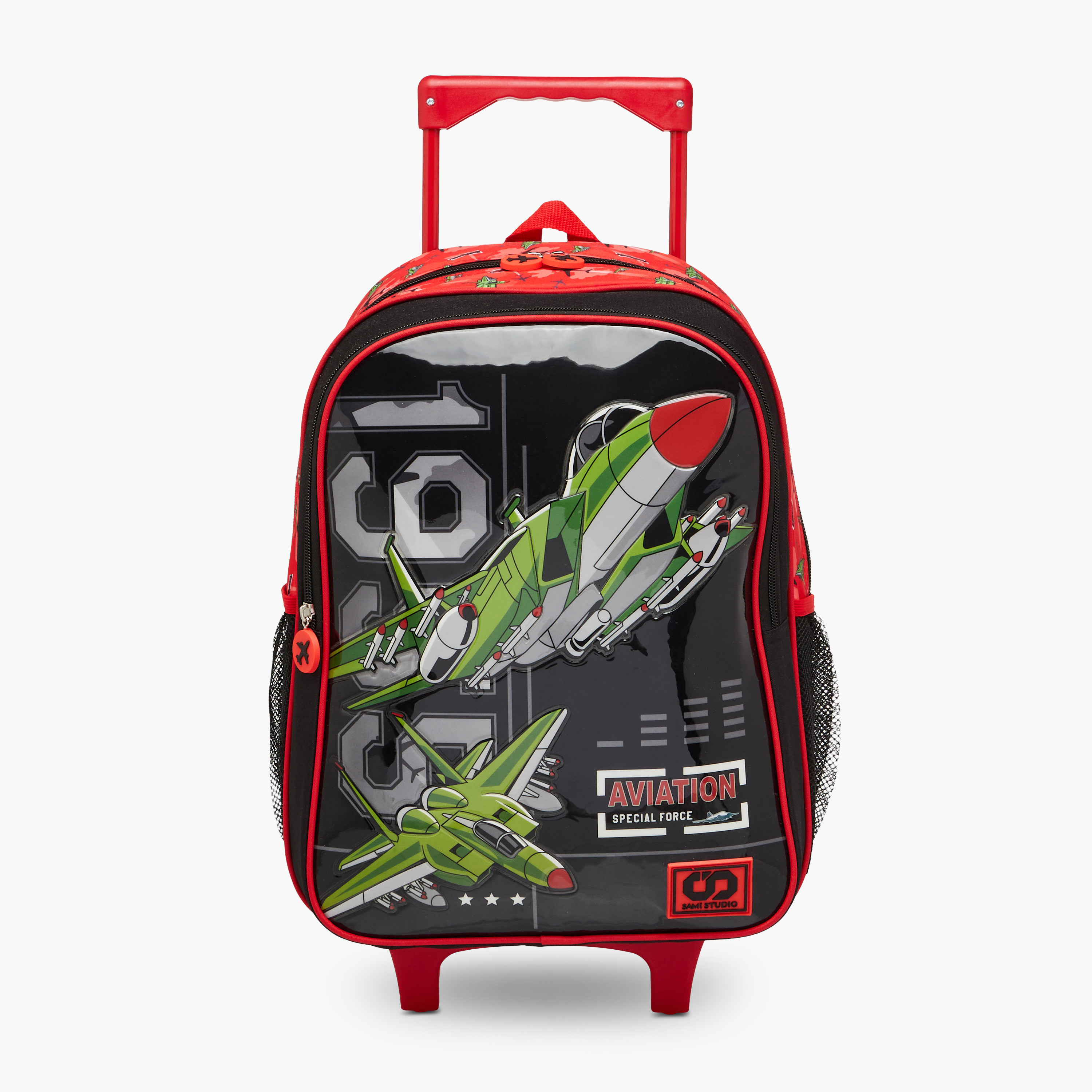 SAMI STUDIO Space 5-Piece School Trolley Bag Set for Kids 5-8 Years with Lunch Bag and Pencil Pouch -promo_LS20_OMN-image-2