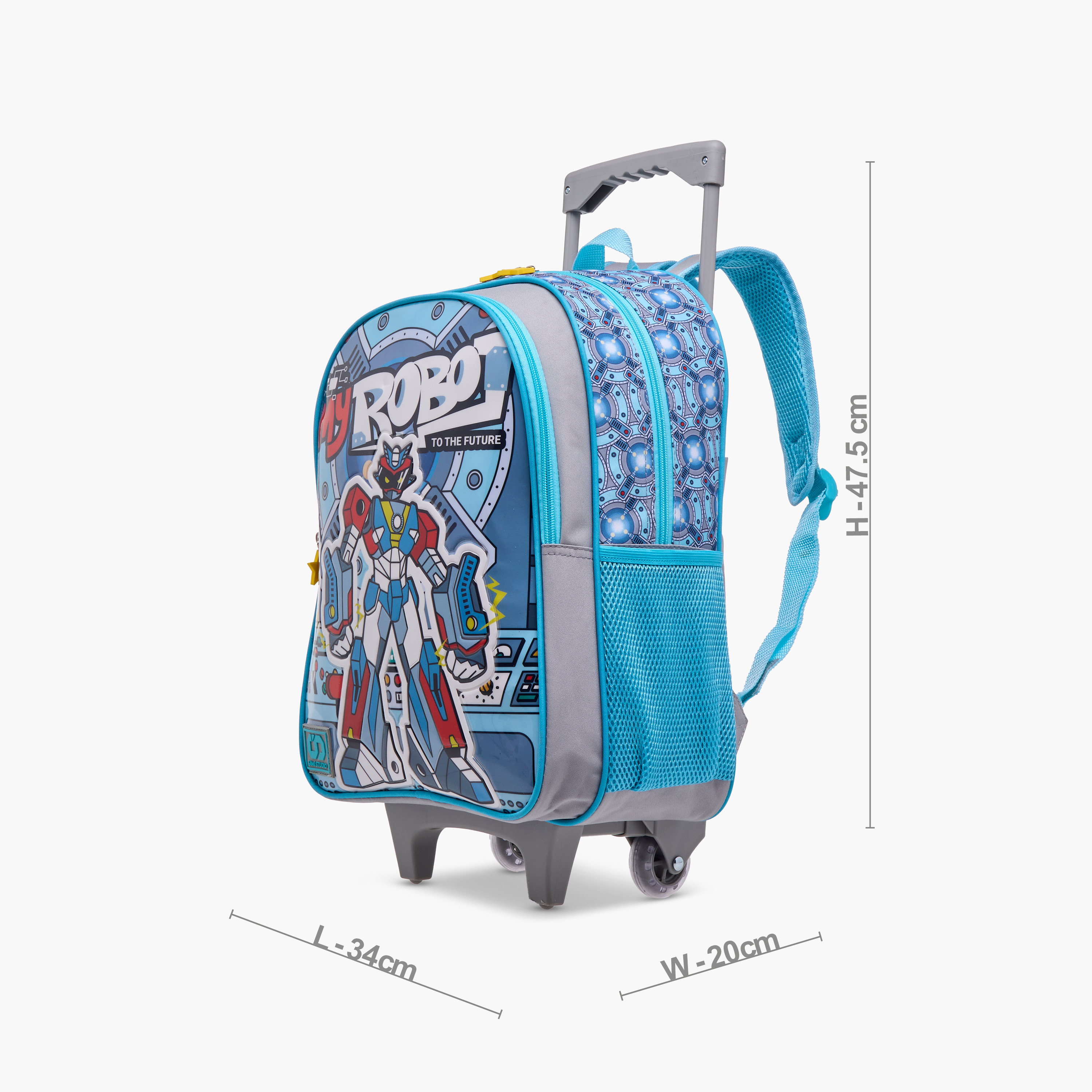 SAMI STUDIO Gaming 5-Piece School Trolley Bag Set for Kids 5-8 Years with Lunch Bag and Pencil Pouch -promo_LS20_OMN-image-3