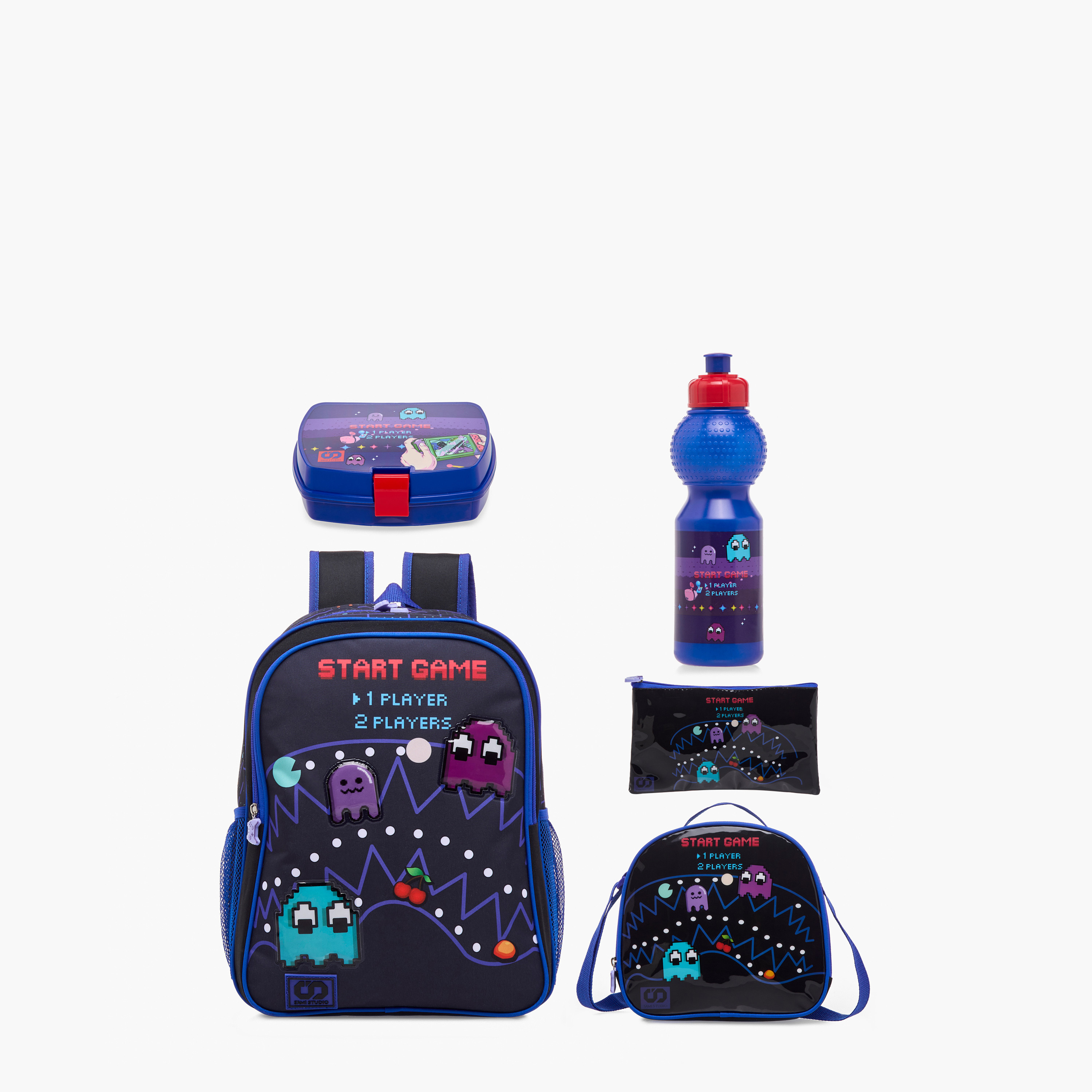 SAMI STUDIO 5-Piece Printed 16-inch Backpack Set - 34x20x48 cms-school-bagsandbackpacks-sets-image-1