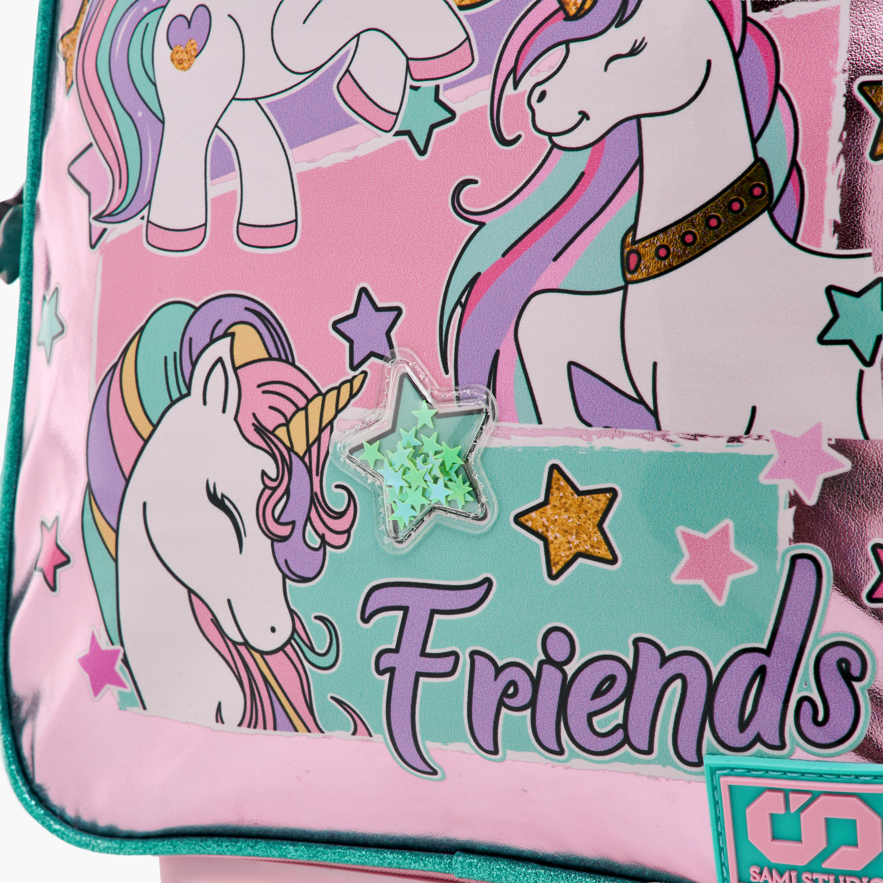 SAMI STUDIO Unicorn Print 3-Piece 12-inch Trolley Backpack Set - 31x23x10 cm-school-bagsandbackpacks-trolleybags-image-12