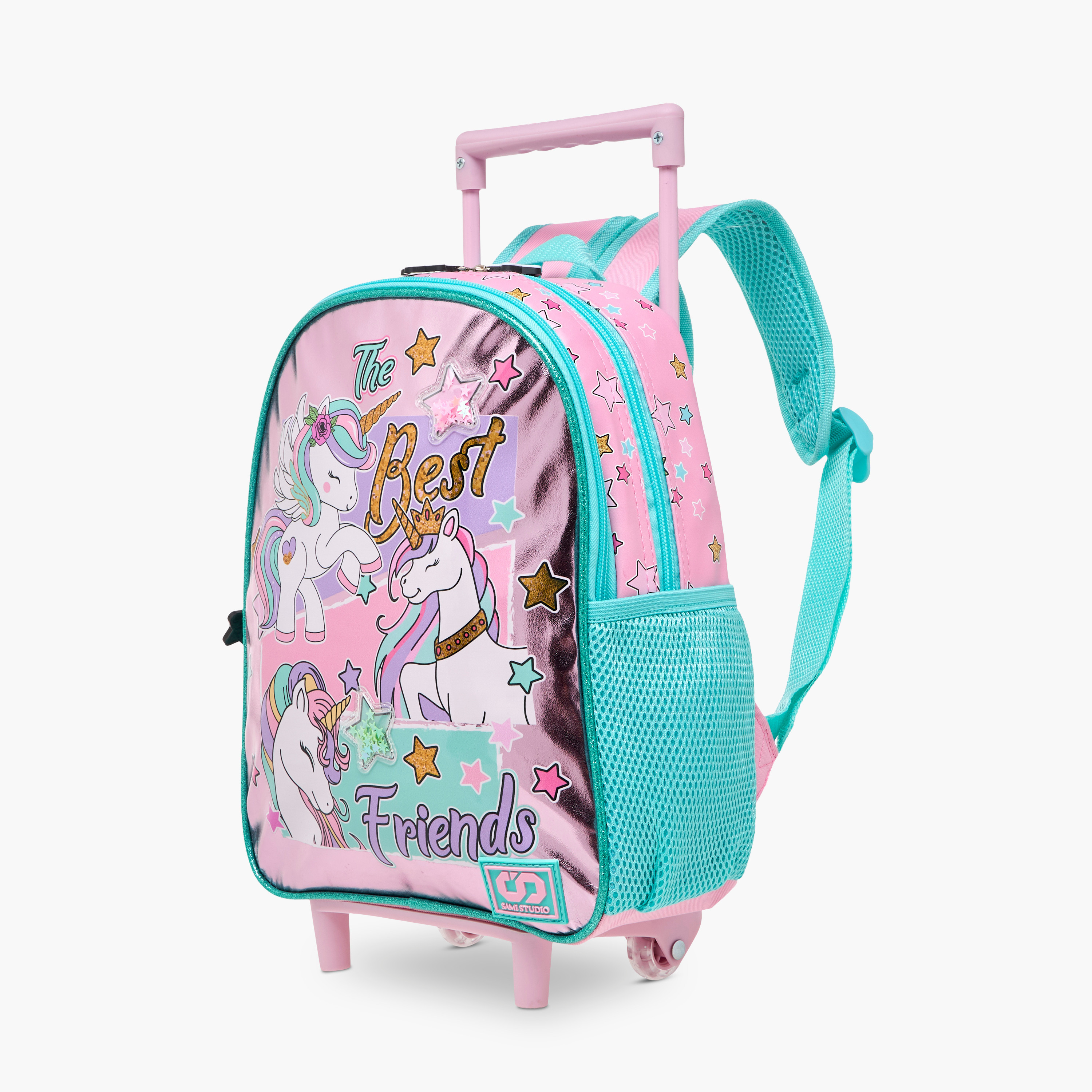 SAMI STUDIO Unicorn Print 3-Piece 12-inch Trolley Backpack Set - 31x23x10 cm-school-bagsandbackpacks-trolleybags-image-5