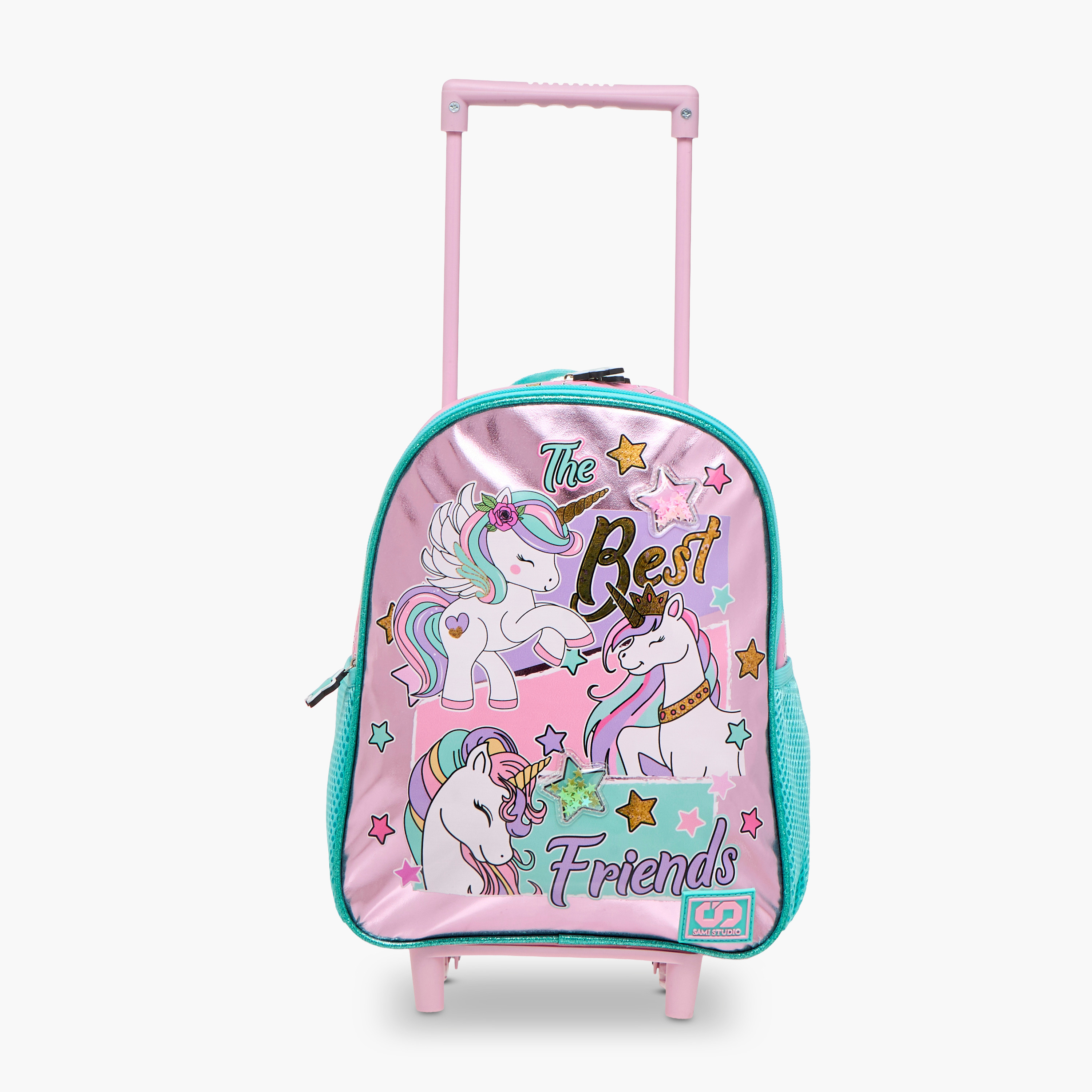 SAMI STUDIO Unicorn Print 3-Piece 12-inch Trolley Backpack Set - 31x23x10 cm-school-bagsandbackpacks-trolleybags-image-8