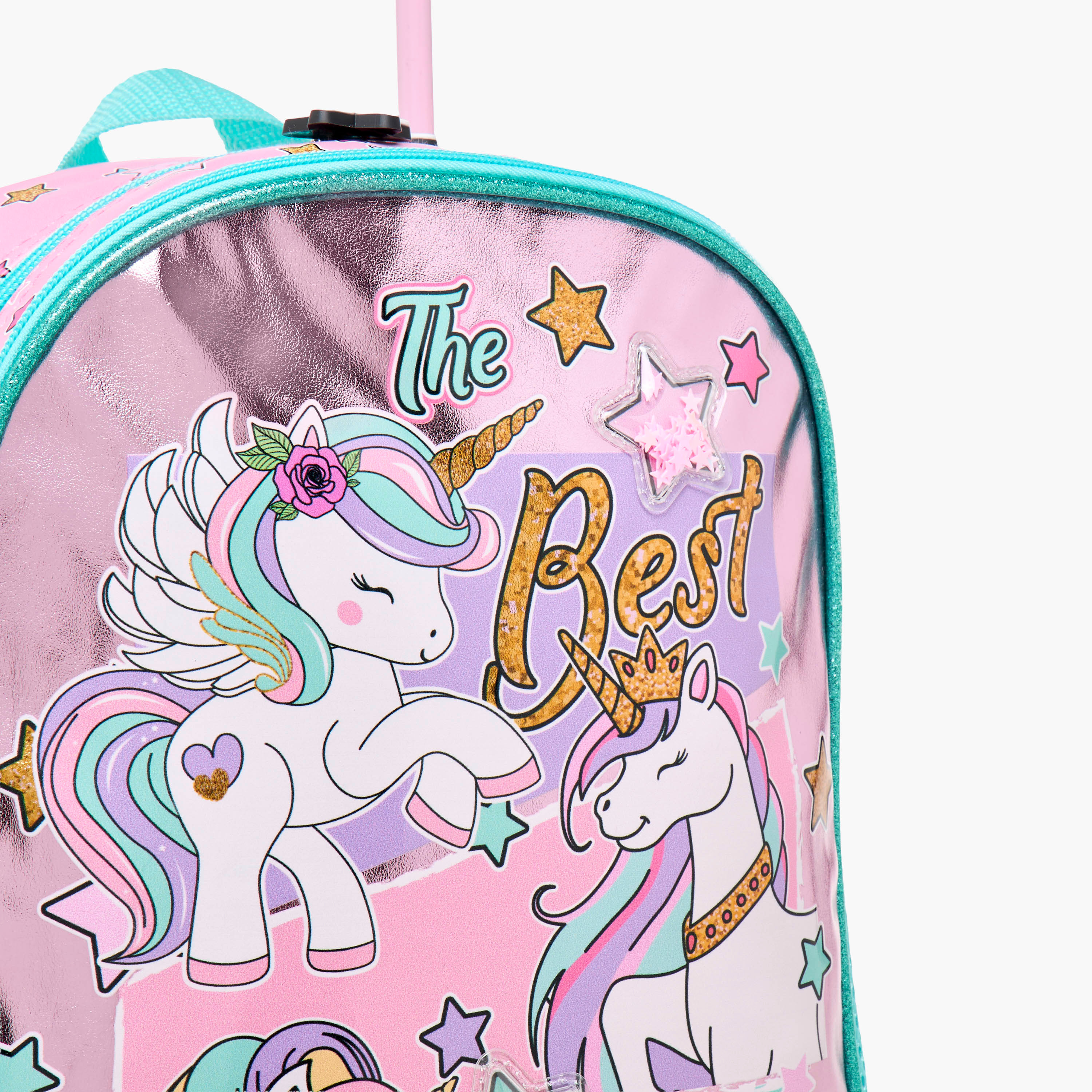 طقم شنطة ظهر ترولي 12 بوصة 3 قطع بطبعات يونيكورن من سامي ستوديو - 31x23x10 سم-school-bagsandbackpacks-trolleybags-image-11