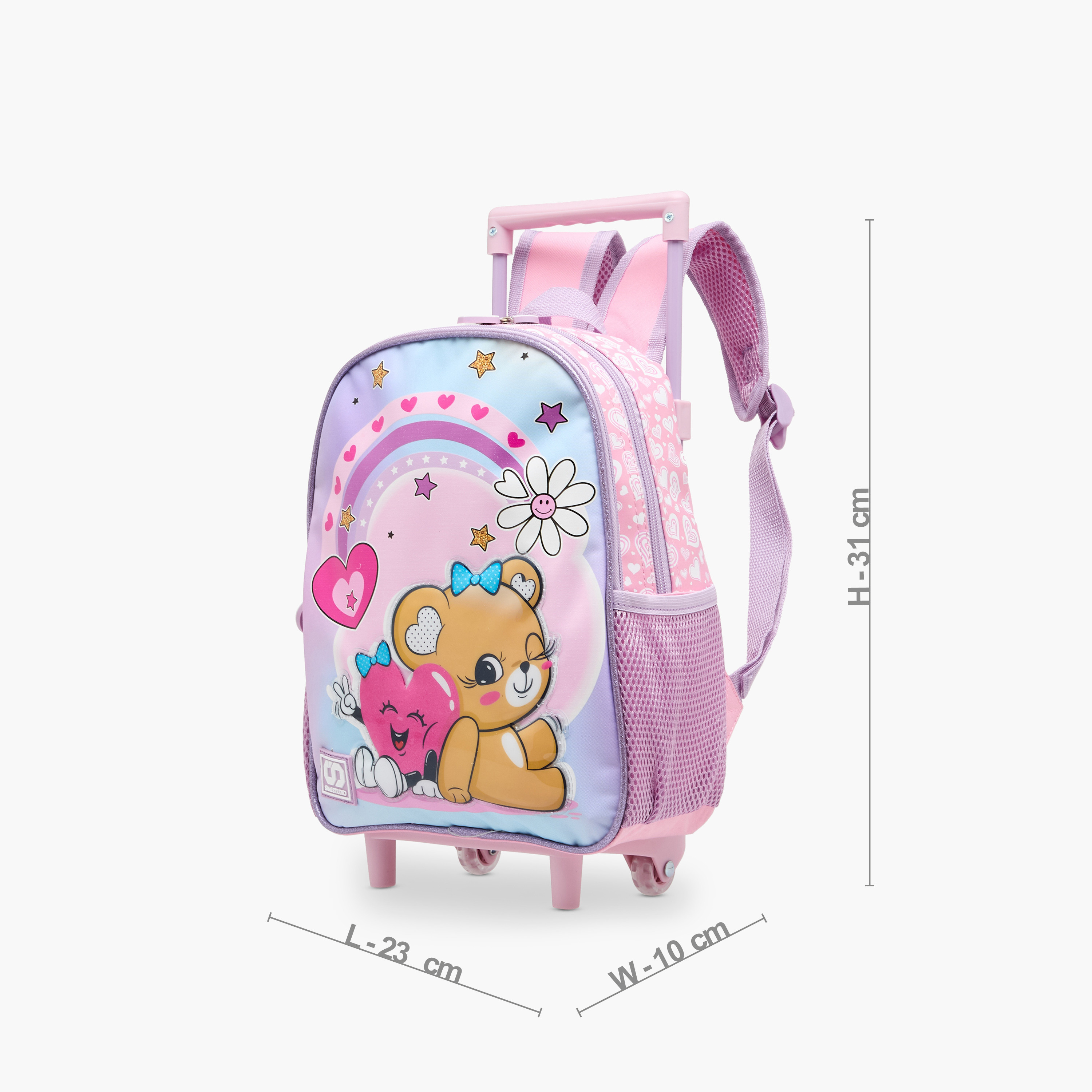 SAMI STUDIO Animal Print 3-Piece School Trolley Bag Set for Girls 2-5 Years with Lunch Bag and Pencil Pouch -school-bagsandbackpacks-trolleybags-image-3