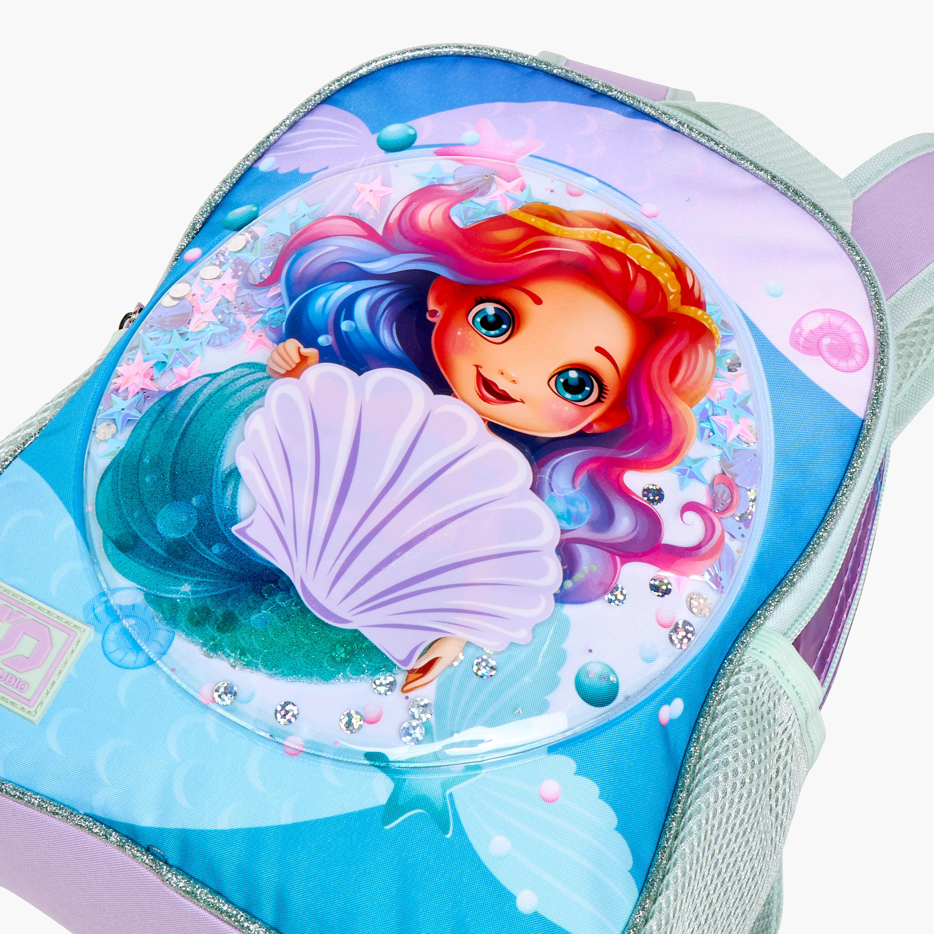 طقم شنطة ظهر 16 بوصة بطبعات حورية البحر 3 قطع من سامي ستوديو - 31x23x10 سم-school-bagsandbackpacks-backpacks-image-13