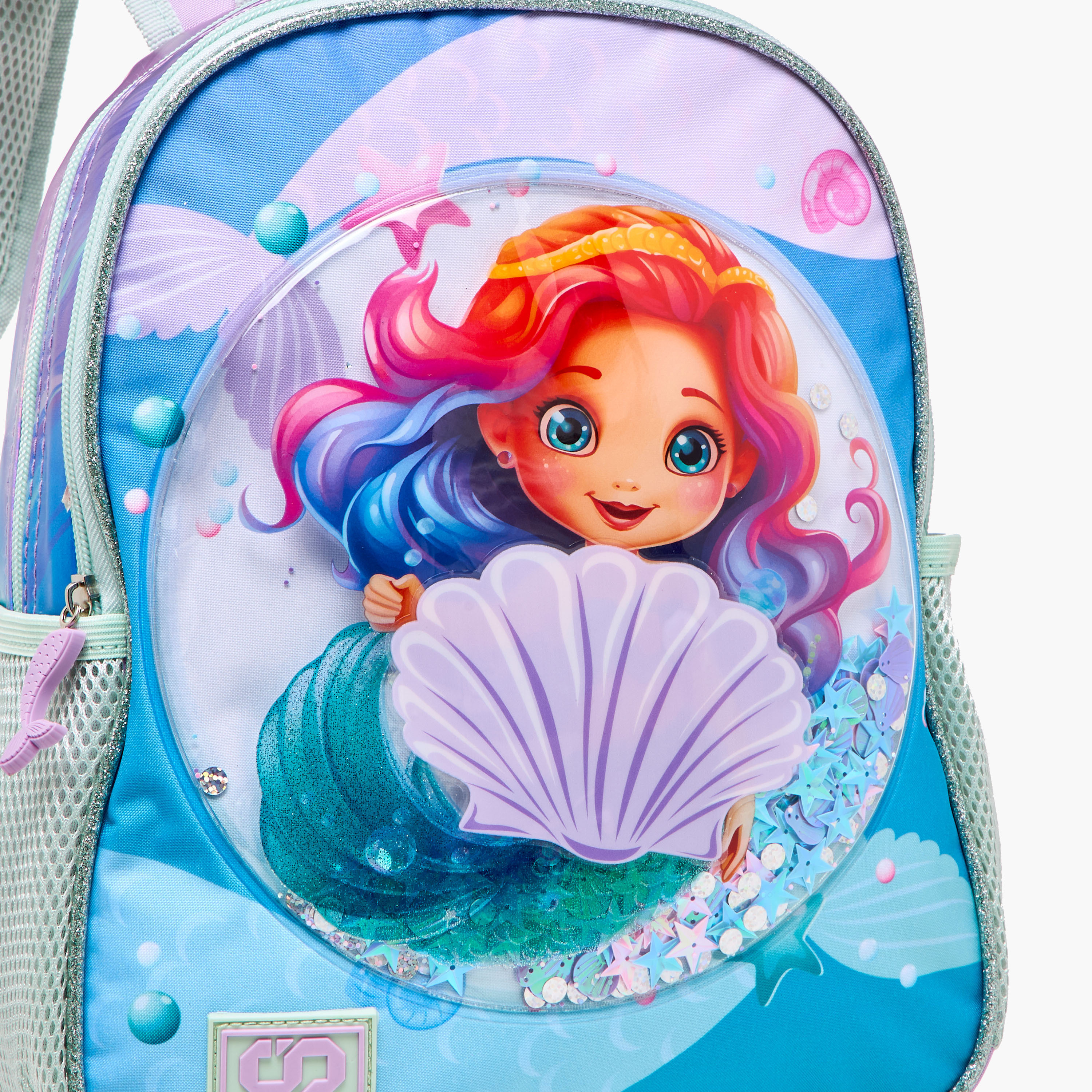 طقم شنطة ظهر 16 بوصة بطبعات حورية البحر 3 قطع من سامي ستوديو - 31x23x10 سم-school-bagsandbackpacks-backpacks-image-11