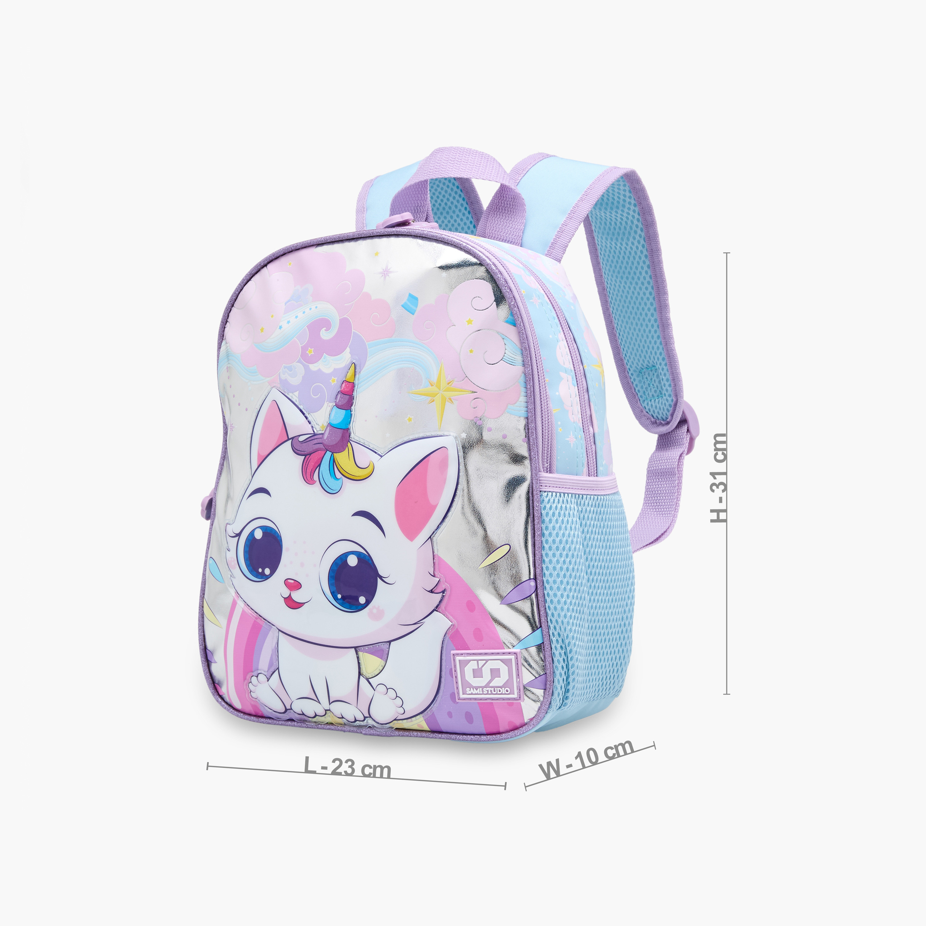 SAMI STUDIO 3-Piece Caticorn Print 12-inch Backpack Set - 31x23x10 cms-school-bagsandbackpacks-backpacks-image-3