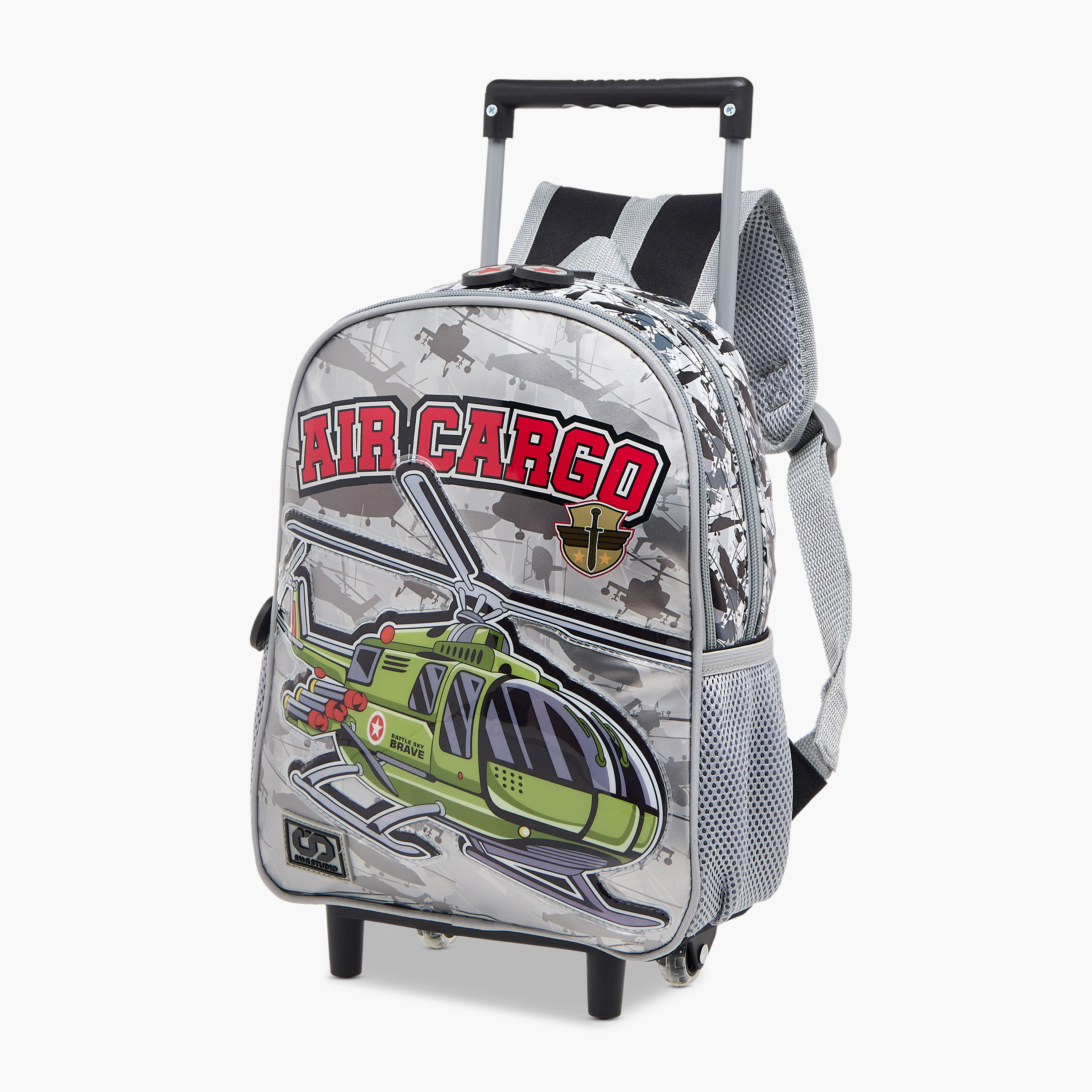 SAMI STUDIO Space 3-Piece School Trolley Bag Set for Boys 2-5 Years with Lunch Bag and Pencil Pouch -school-bagsandbackpacks-trolleybags-image-6
