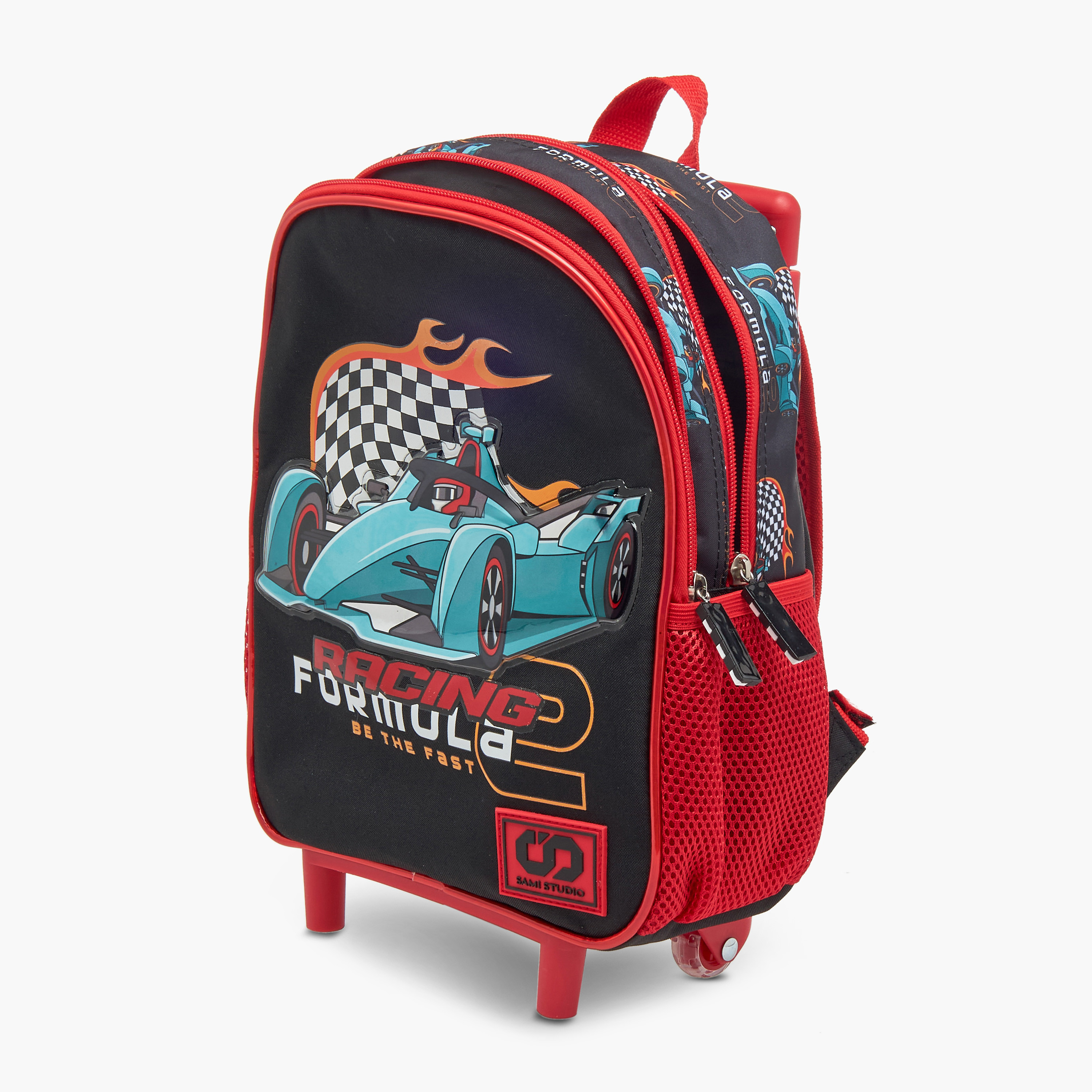 SAMI STUDIO Cars 3-Piece School Trolley Bag Set for Boys 2-5 Years with Lunch Bag and Pencil Pouch -promo_LS20_OMN-image-10