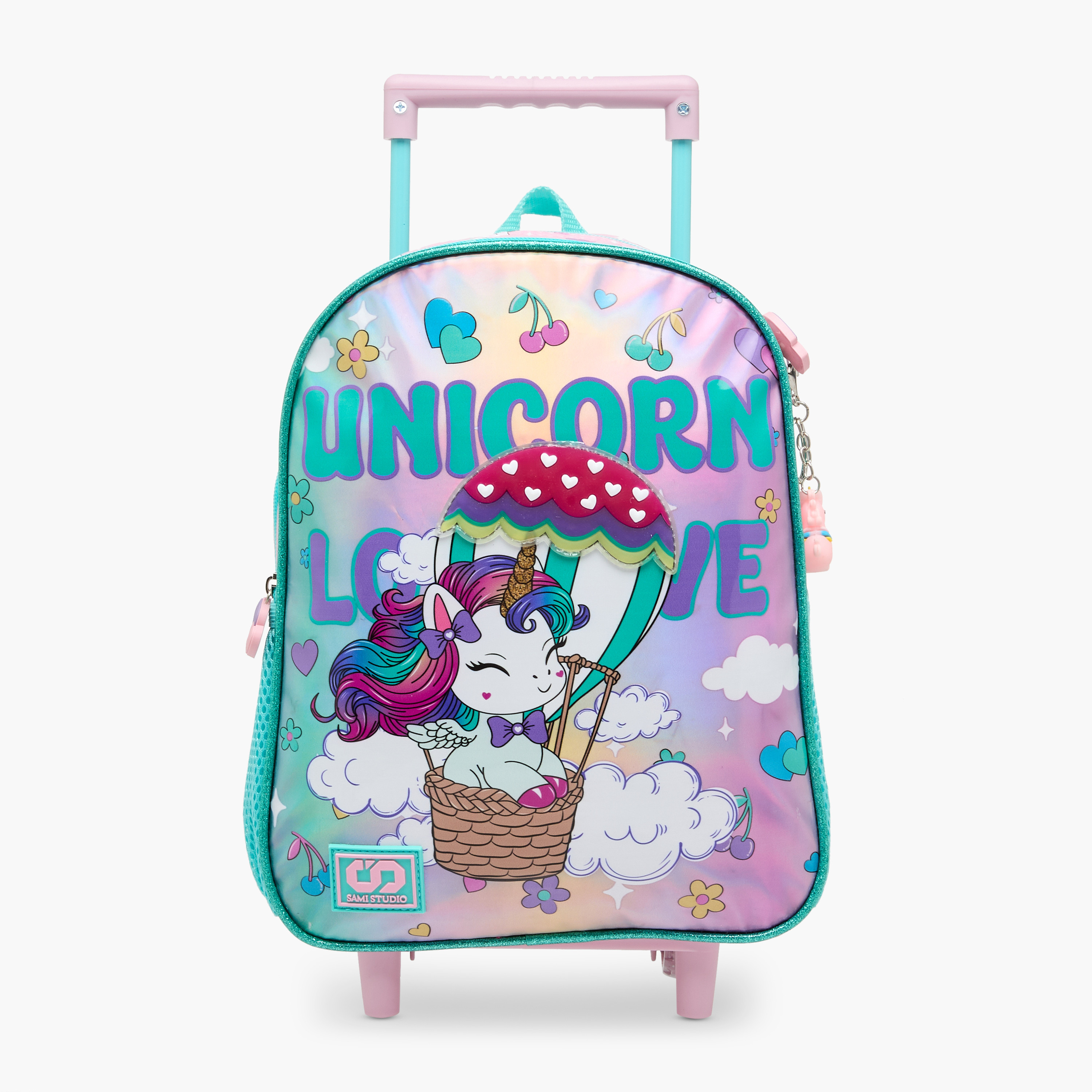 SAMI STUDIO Unicorn Trolley Bag for Girls 2-5 Years with Padded Shoulder Straps -school-bagsandbackpacks-trolleybags-image-1