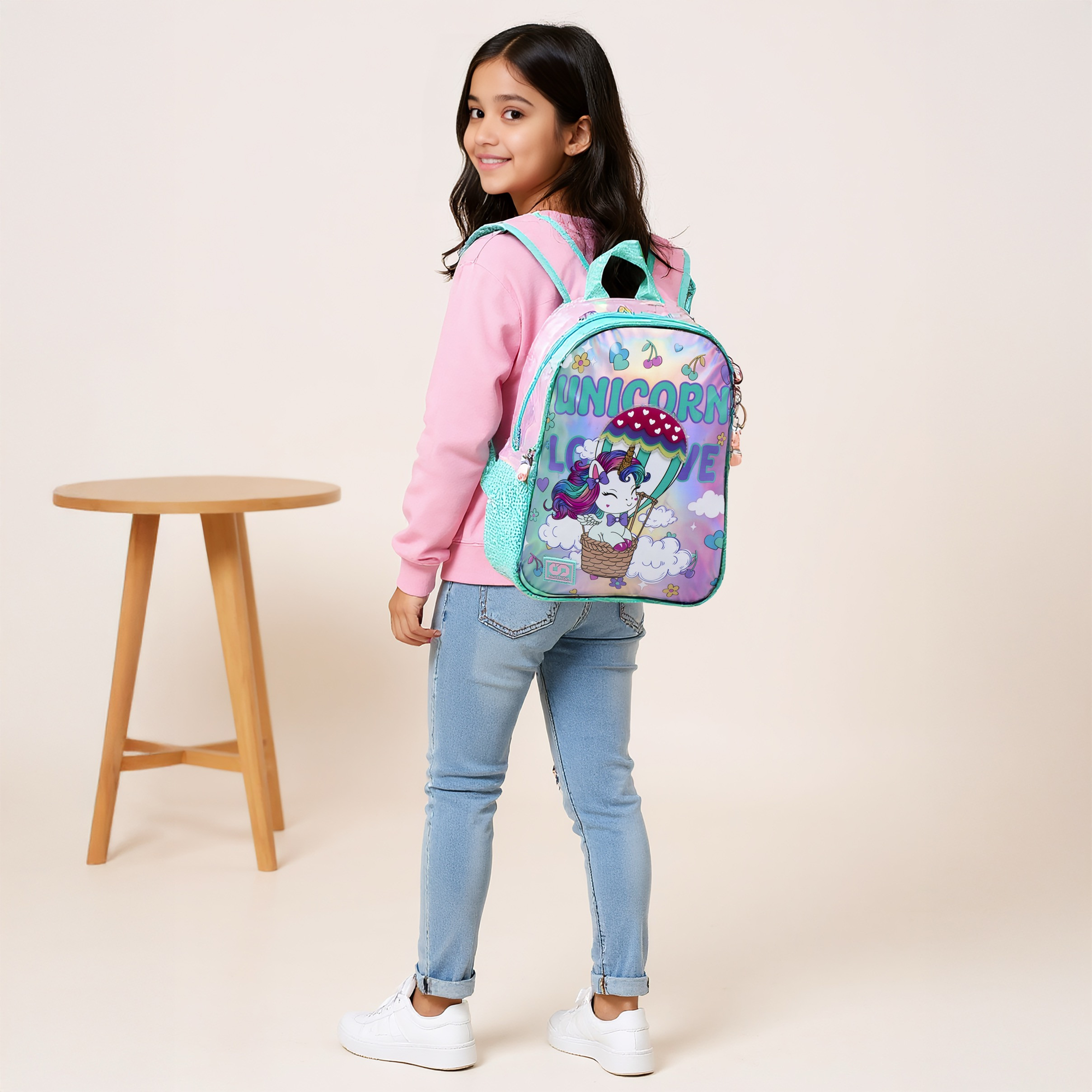 SAMI STUDIO Unicorn Print 12-inch Backpack with Adjustable Straps - 48x40x26 cms-school-bagsandbackpacks-backpacks-image-3