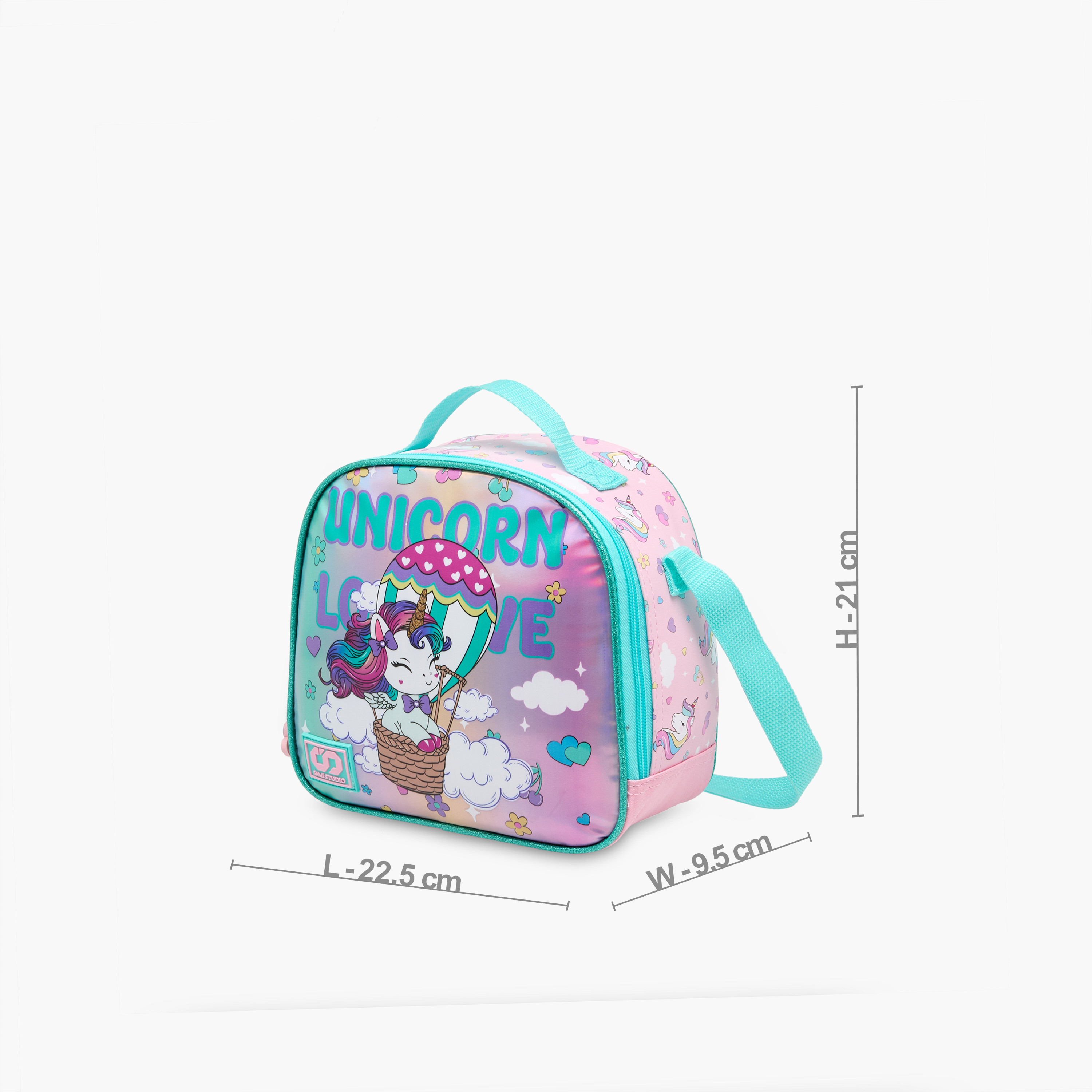 SAMI STUDIO Unicorn Print Lunch Bag with Adjustable Strap and Zip Closure-school-lunchessentials-lunchbags-image-2