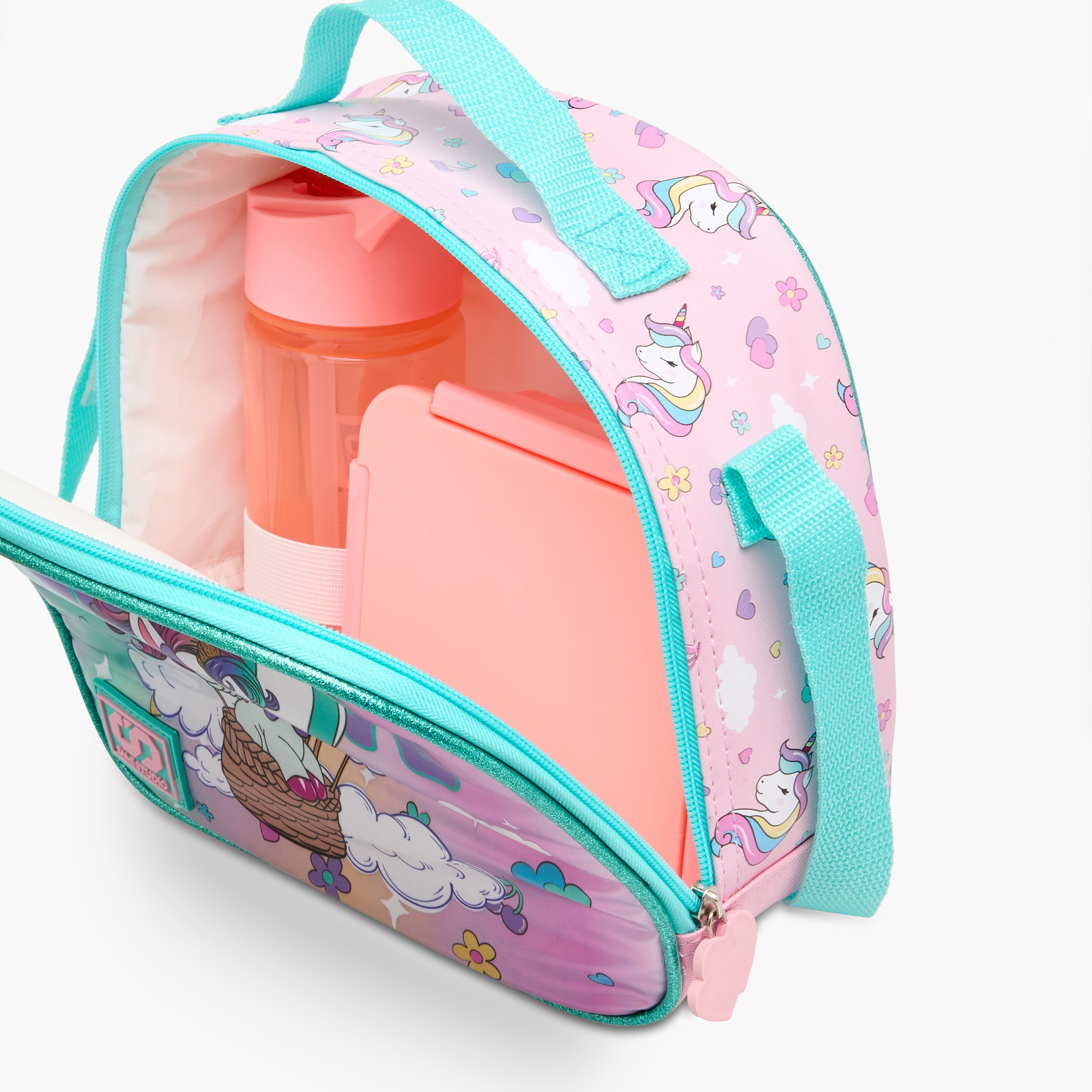 SAMI STUDIO Unicorn Print Lunch Bag with Adjustable Strap and Zip Closure-school-lunchessentials-lunchbags-image-8