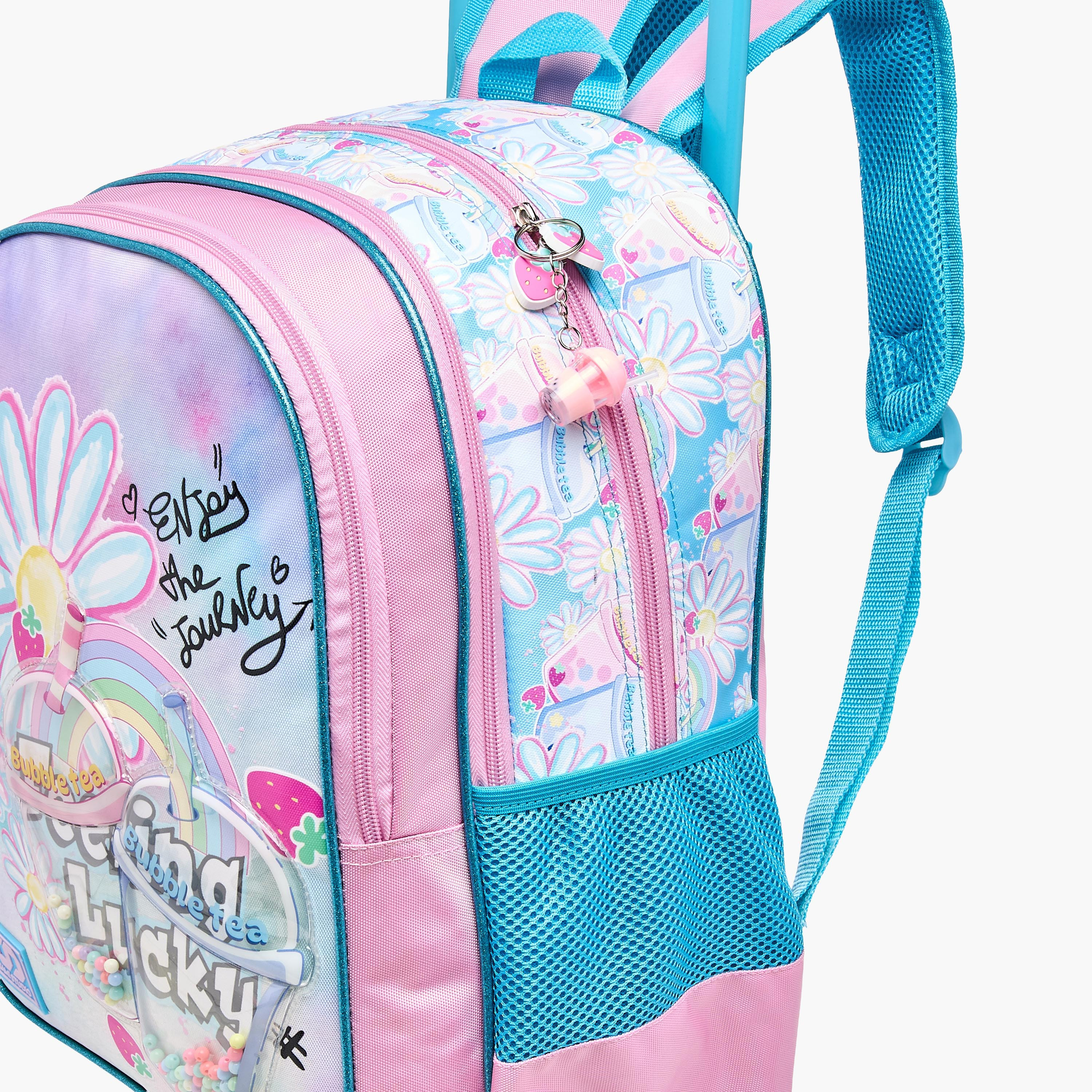 SAMI STUDIO Floral Trolley Bag for Girls 5-8 Years with Padded Shoulder Straps -school-bagsandbackpacks-trolleybags-image-8