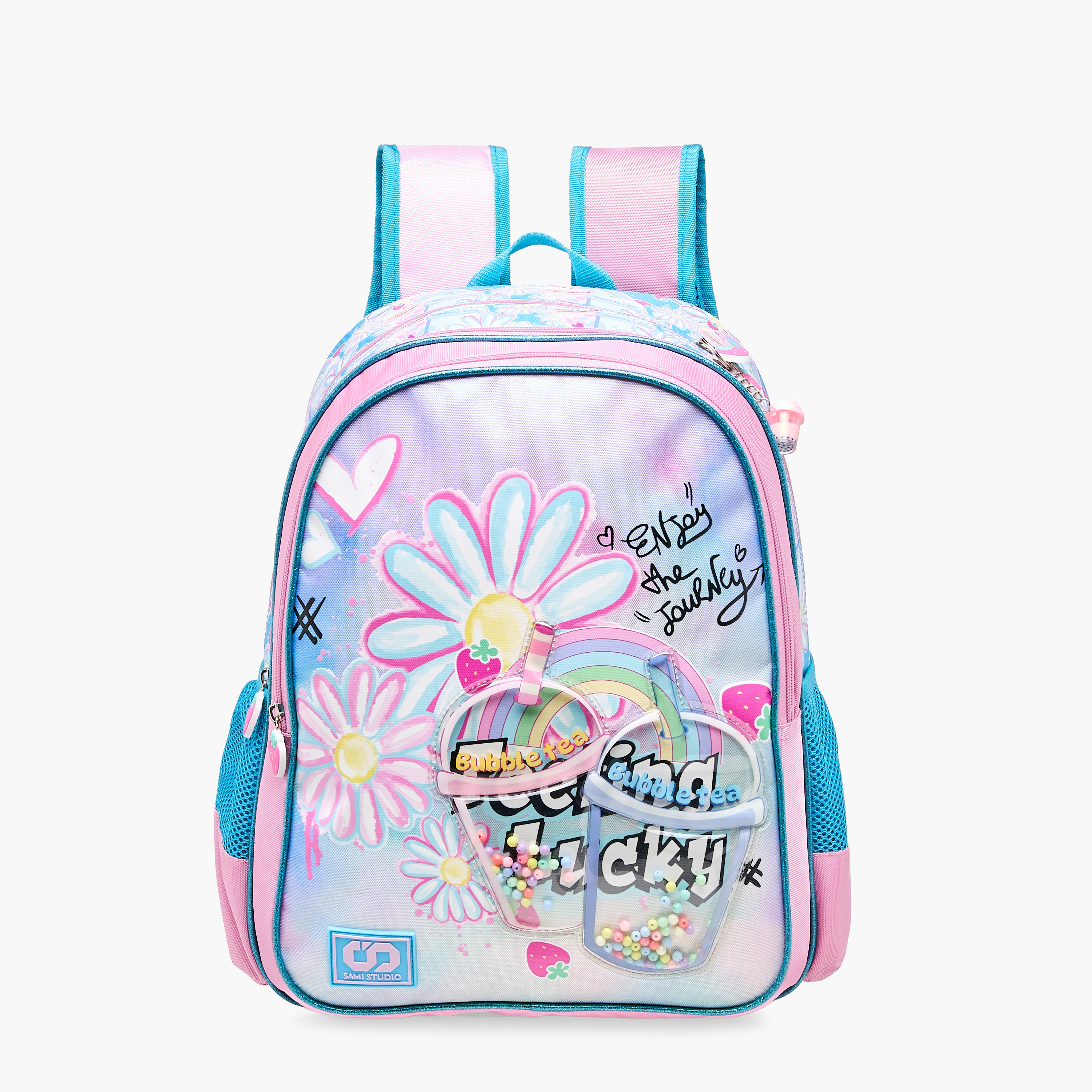 SAMI STUDIO Floral Print 16-inch Backpack with Adjustable Shoulder Straps - 33x14x45 cms-promo_LS20_OMN-image-1