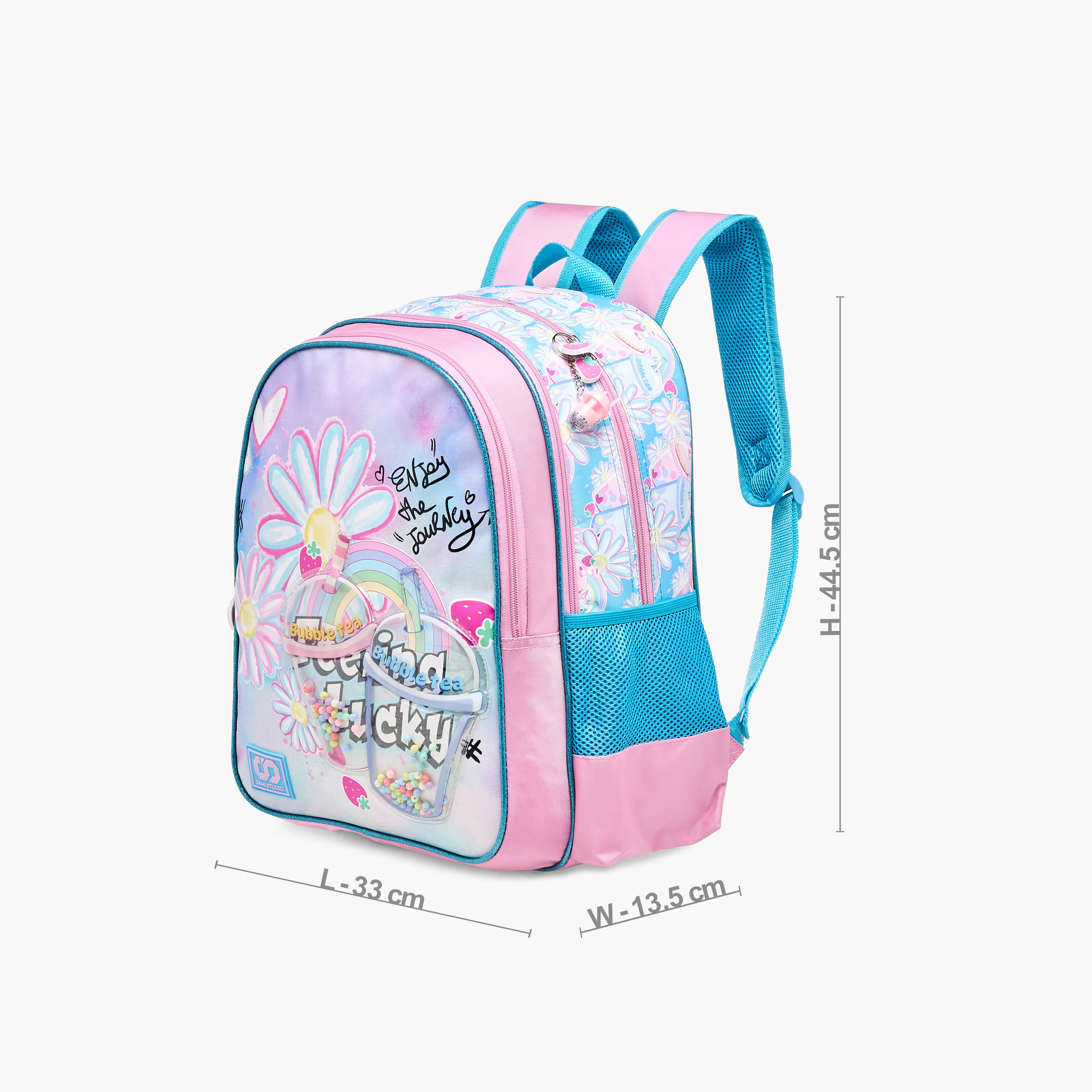 SAMI STUDIO Floral Print 16-inch Backpack with Adjustable Shoulder Straps - 33x14x45 cms-promo_LS20_OMN-image-2