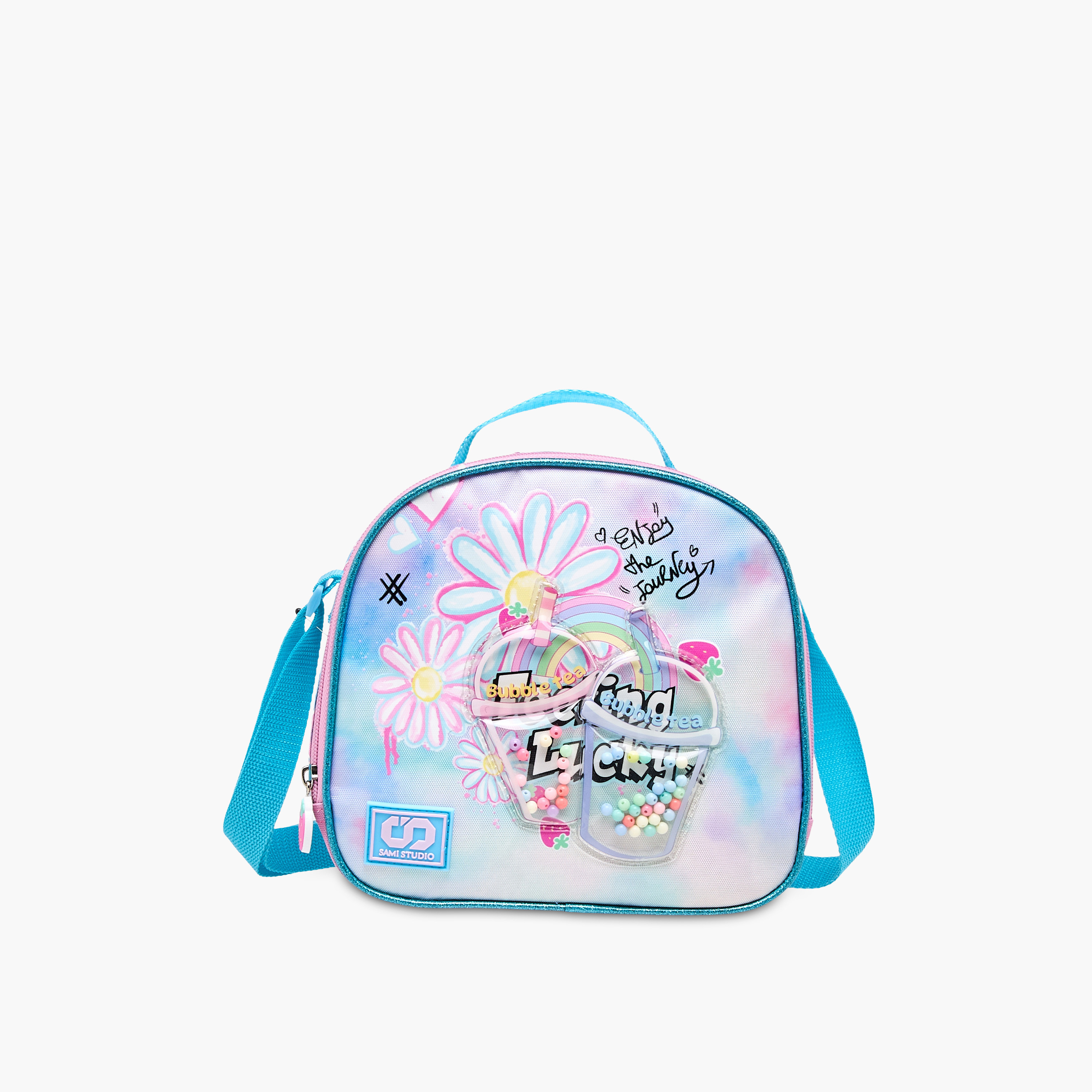 SAMI STUDIO Juices Printed Lunch Bag with Adjustable Strap and Zip Closure-school-lunchessentials-lunchbags-image-1