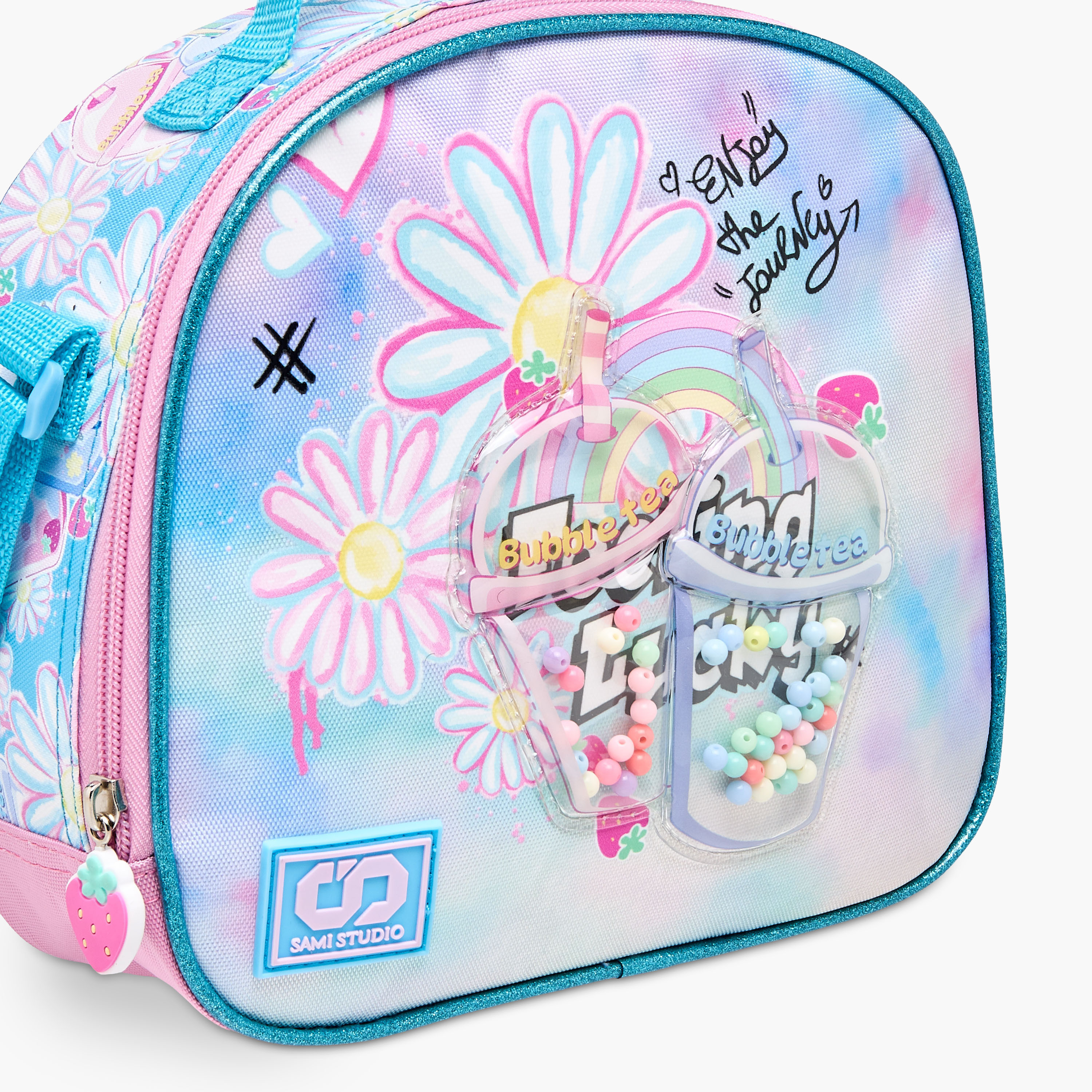 SAMI STUDIO Juices Printed Lunch Bag with Adjustable Strap and Zip Closure-school-lunchessentials-lunchbags-image-5