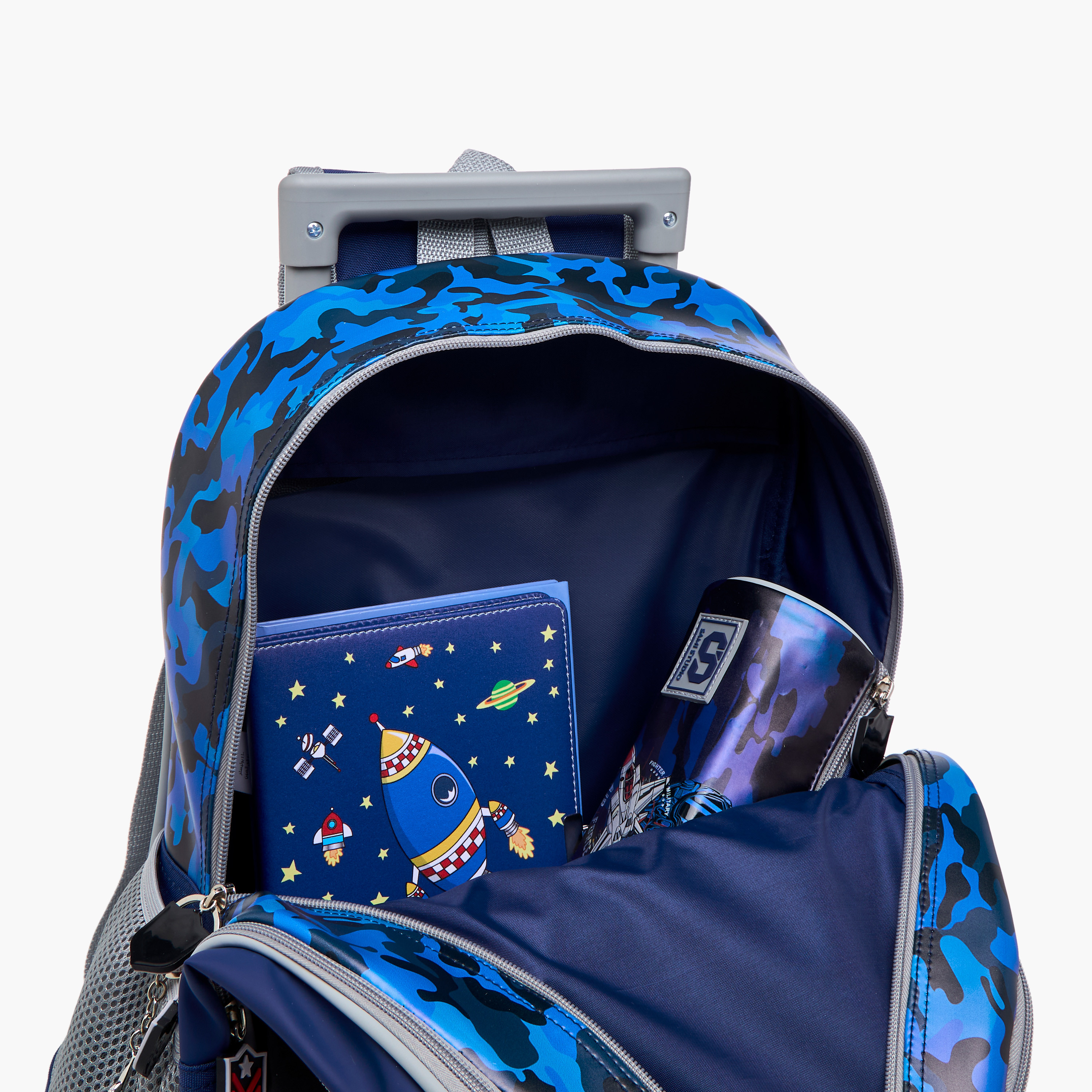 SAMI STUDIO Space Trolley Bag for Girls 5-8 Years with Padded Shoulder Straps -school-bagsandbackpacks-trolleybags-image-15