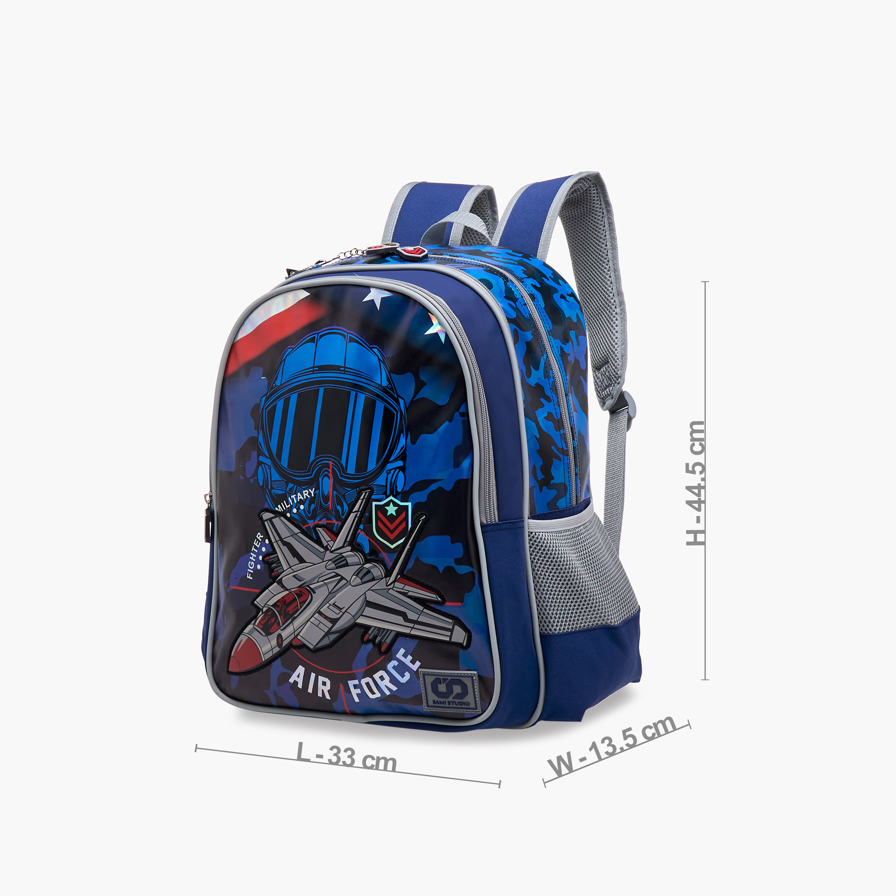 Buy SAMI STUDIO Aviation Print 16-inch Backpack with Adjustable Straps ...