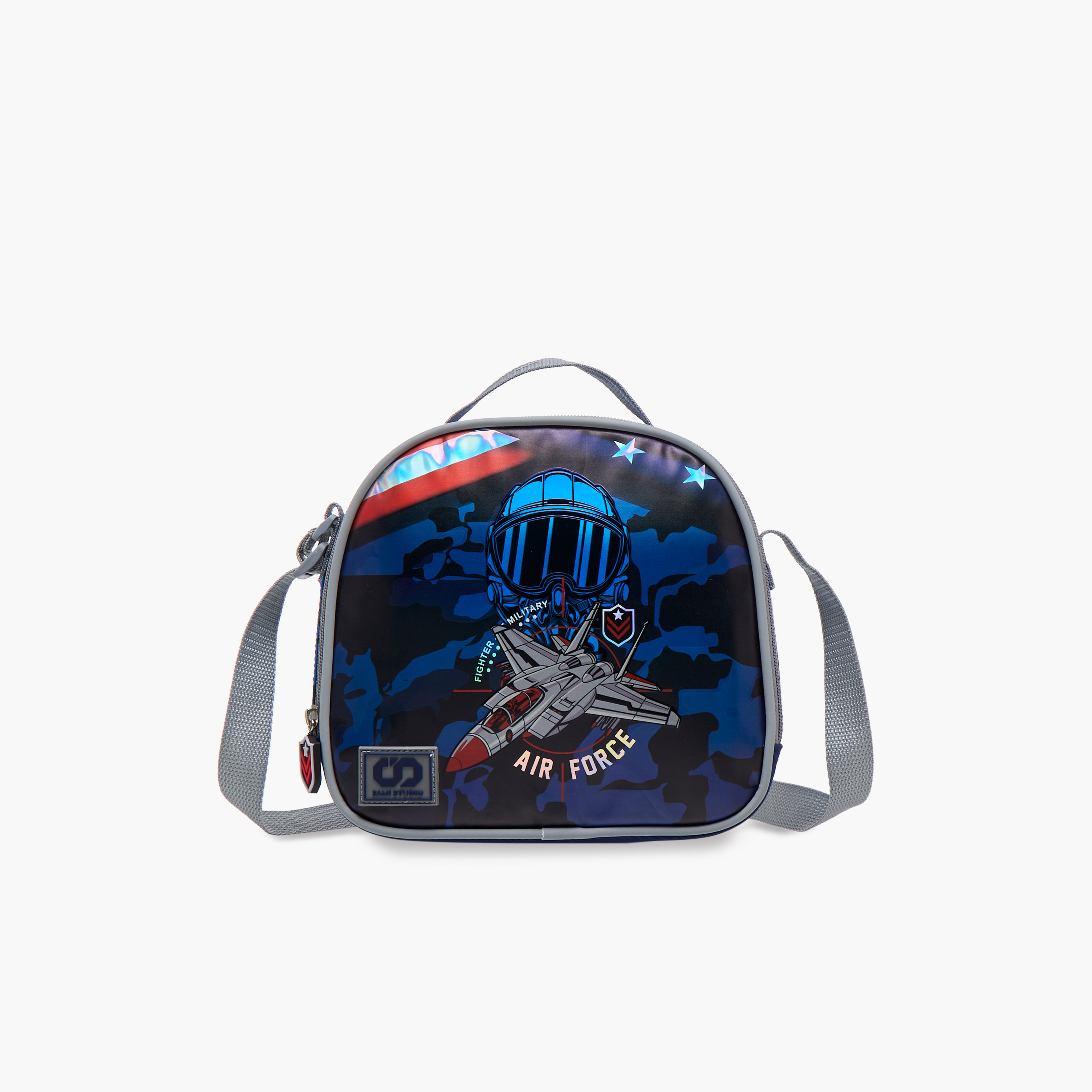 SAMI STUDIO Air Force Print Lunch Bag with Zip Closure-school-lunchessentials-lunchbags-image-1